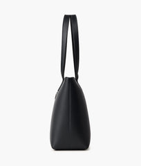 Black long handle tote bag