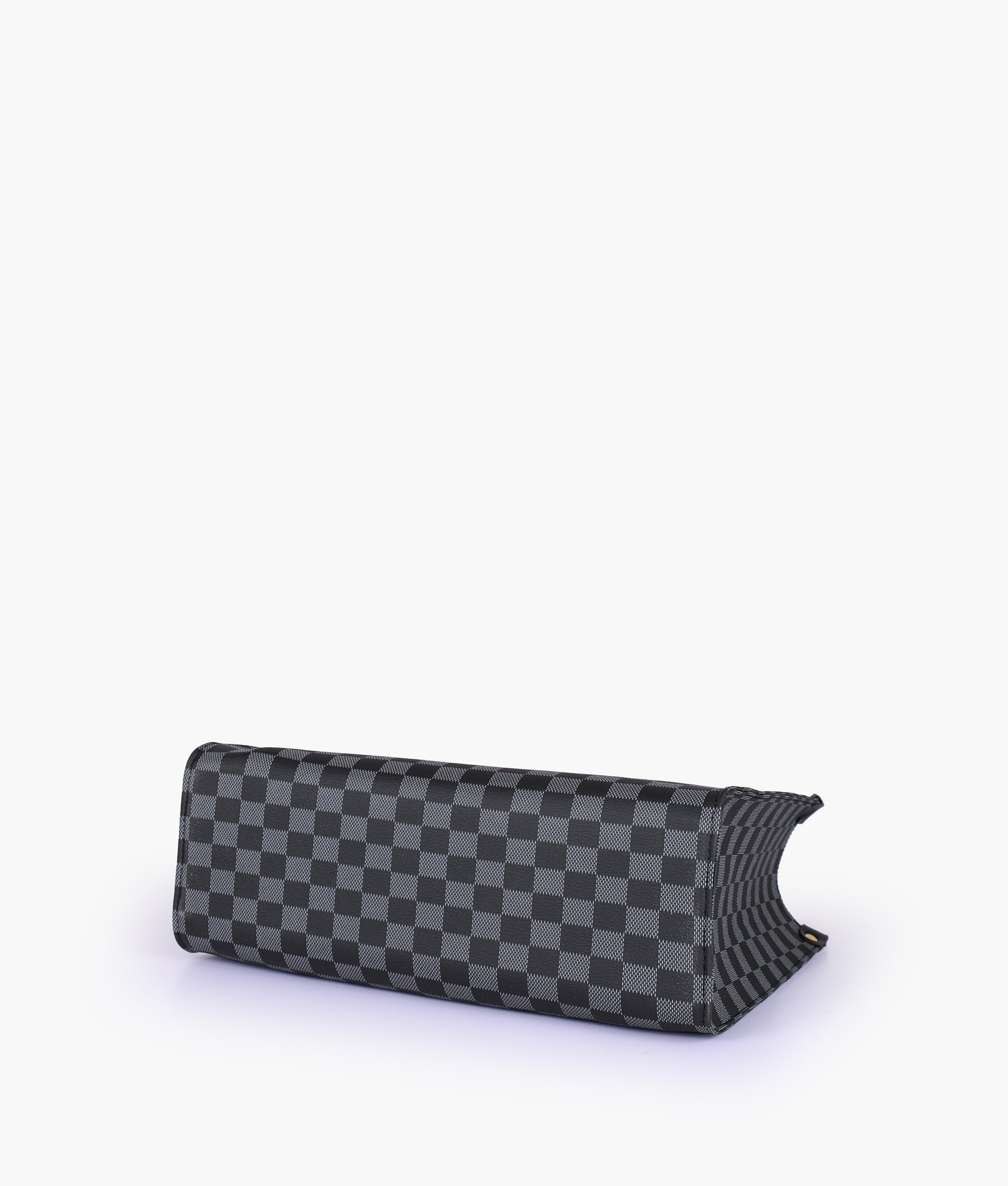 Black checkered everywear handbag