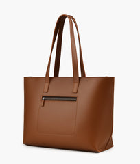 Horse brown long handle tote bag