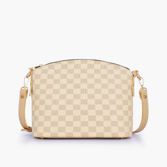 Off-white checkered dome cross-body bag