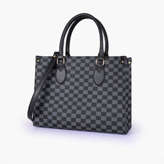 Black checkered everywear handbag