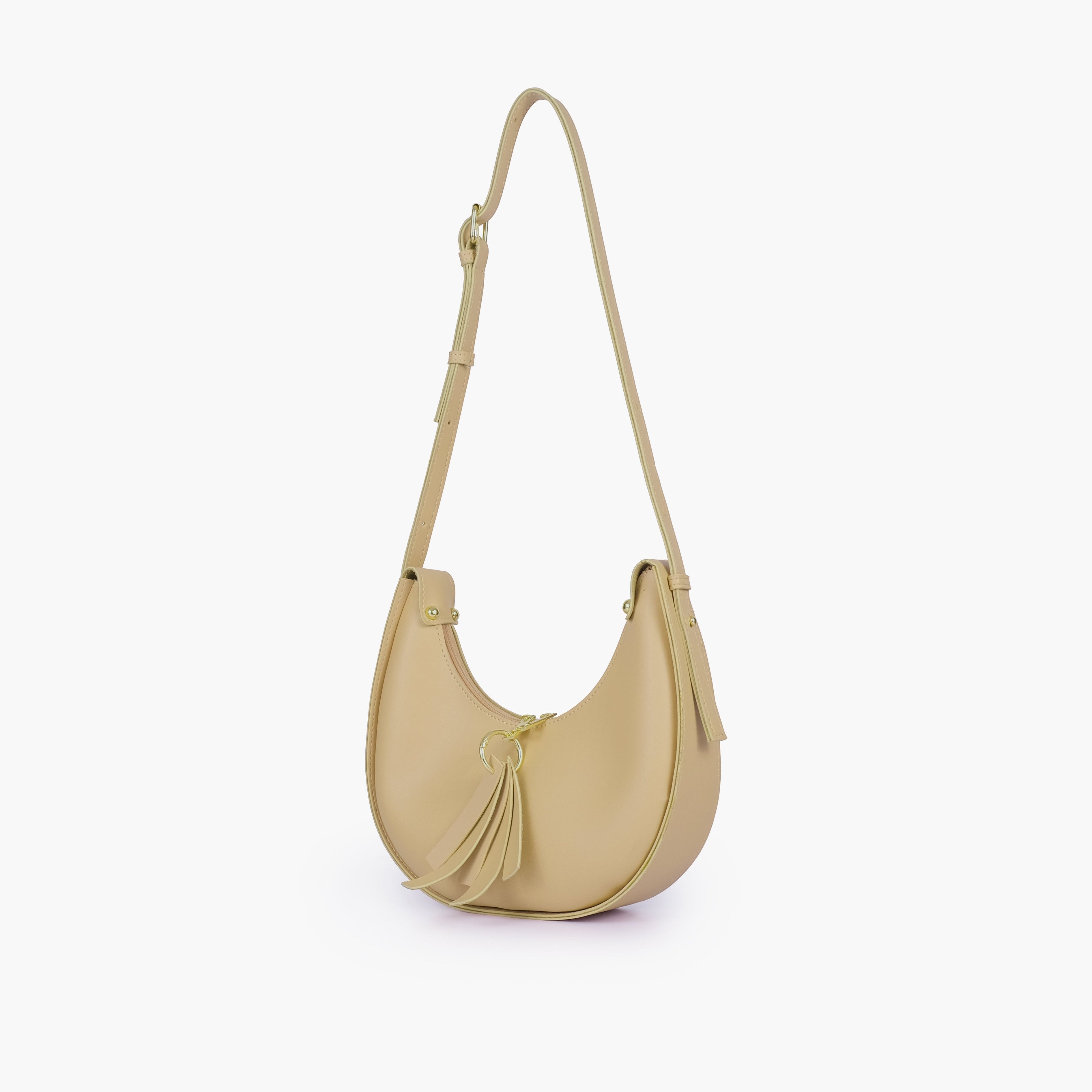 Off-white crescent hobo bag