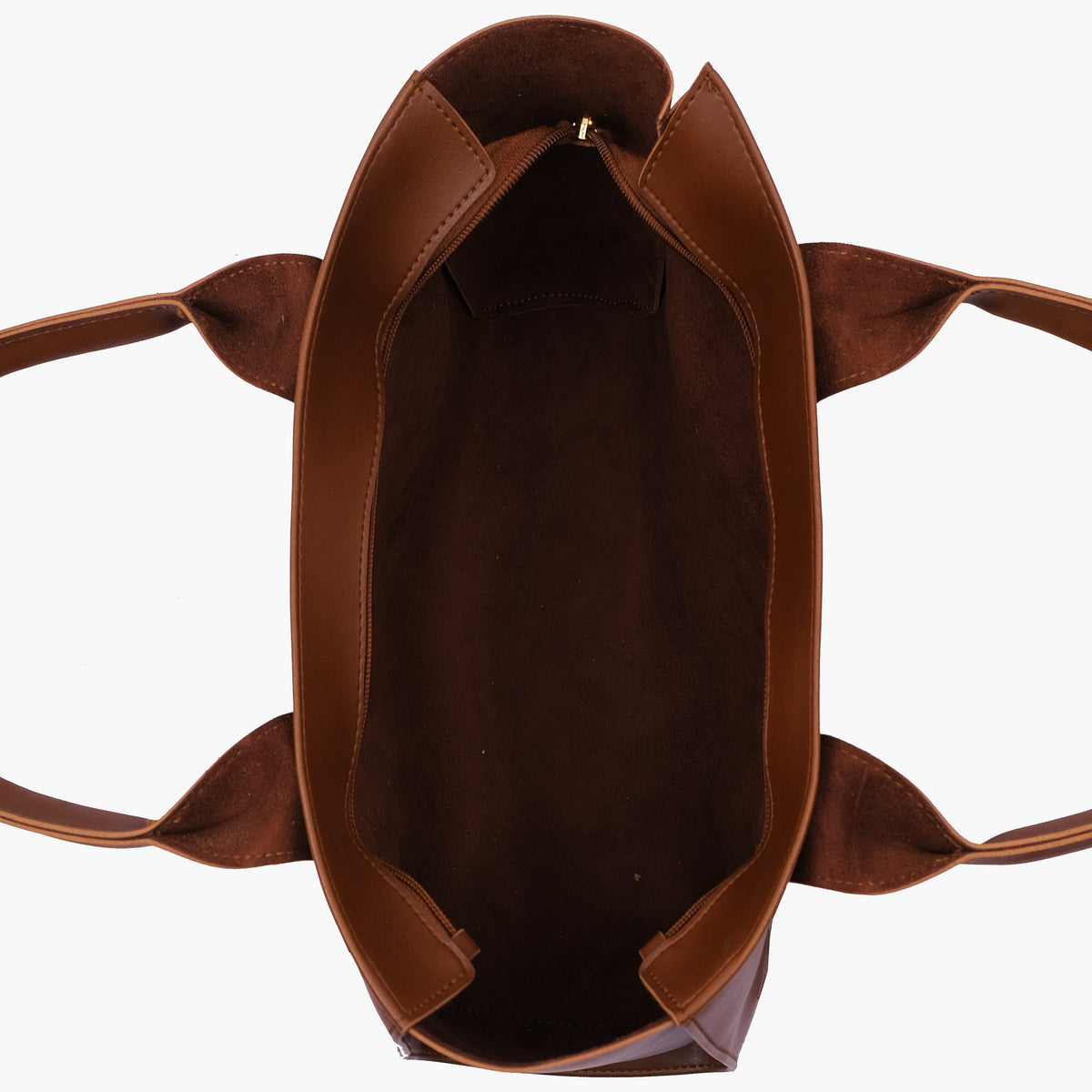 Brown chain handle tote