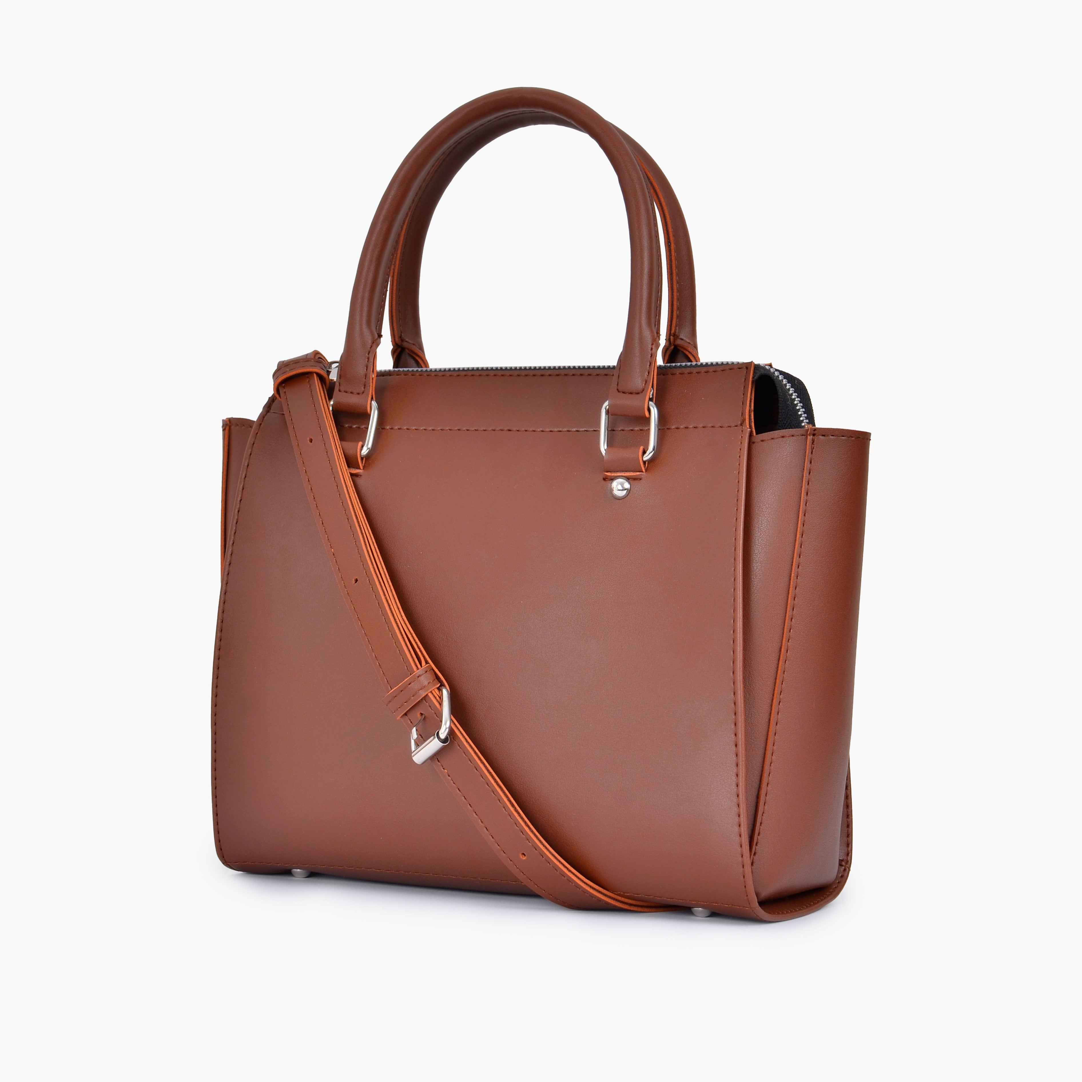 Horse brown classic top-handle bag