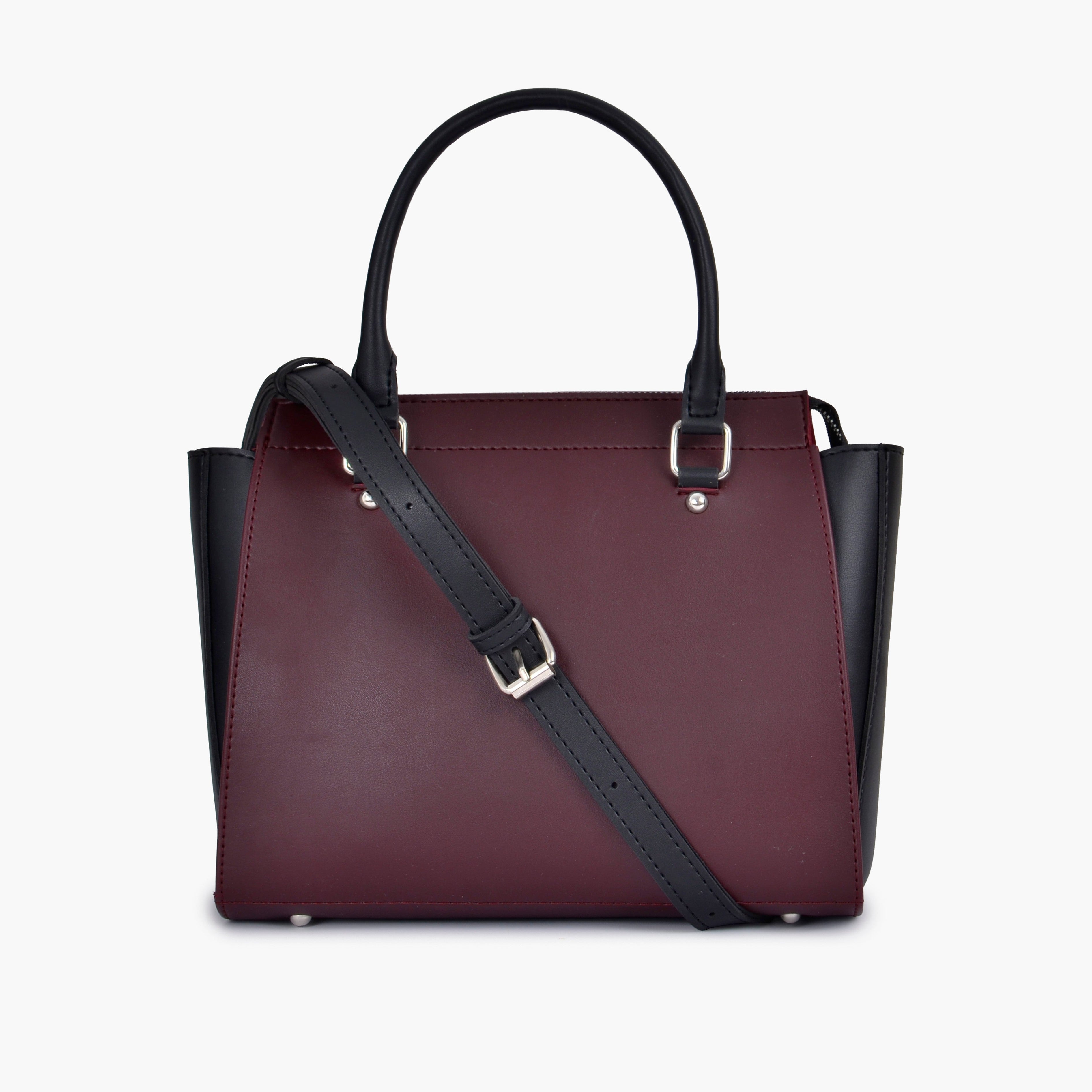 Burgundy classic top-handle bag