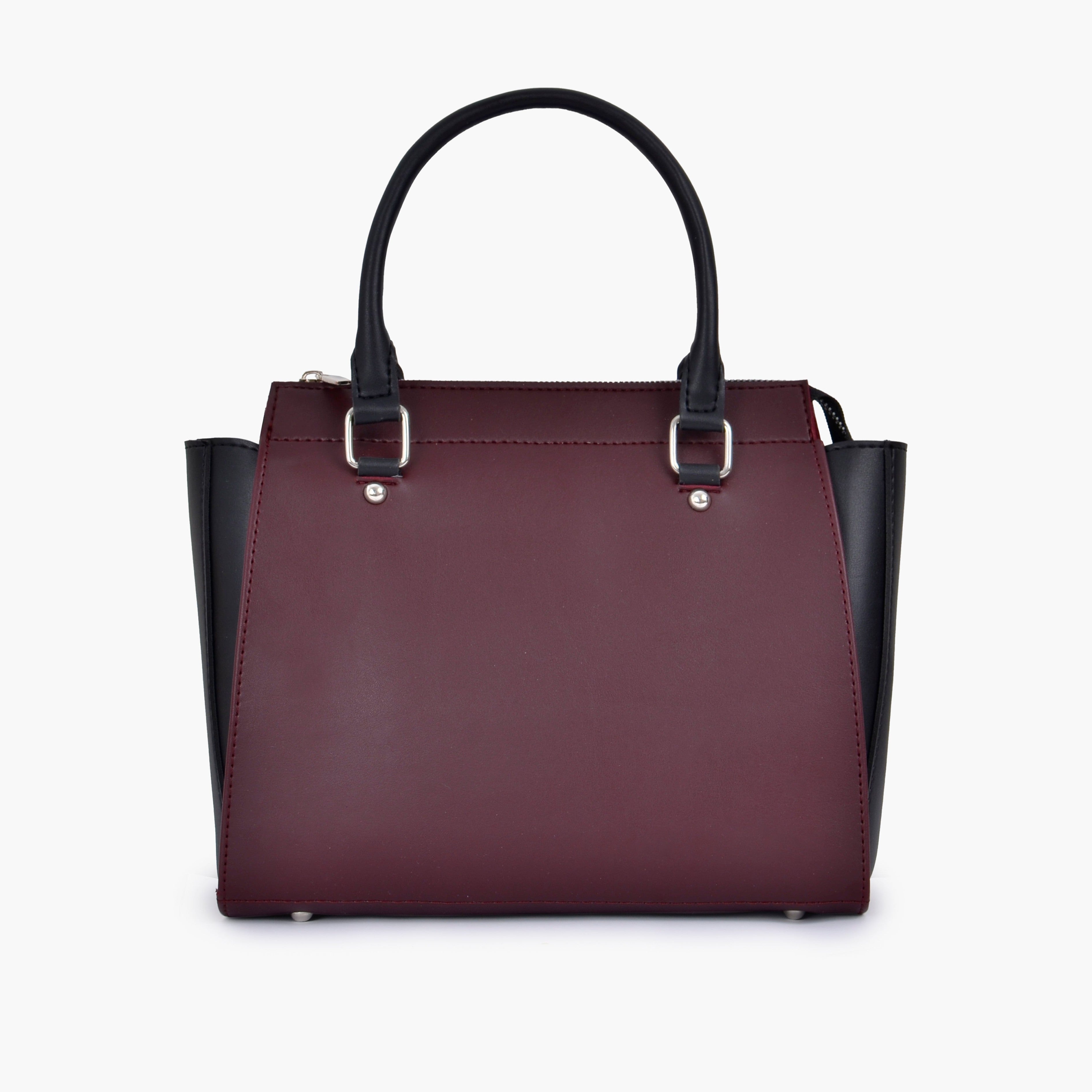 Burgundy classic top-handle bag