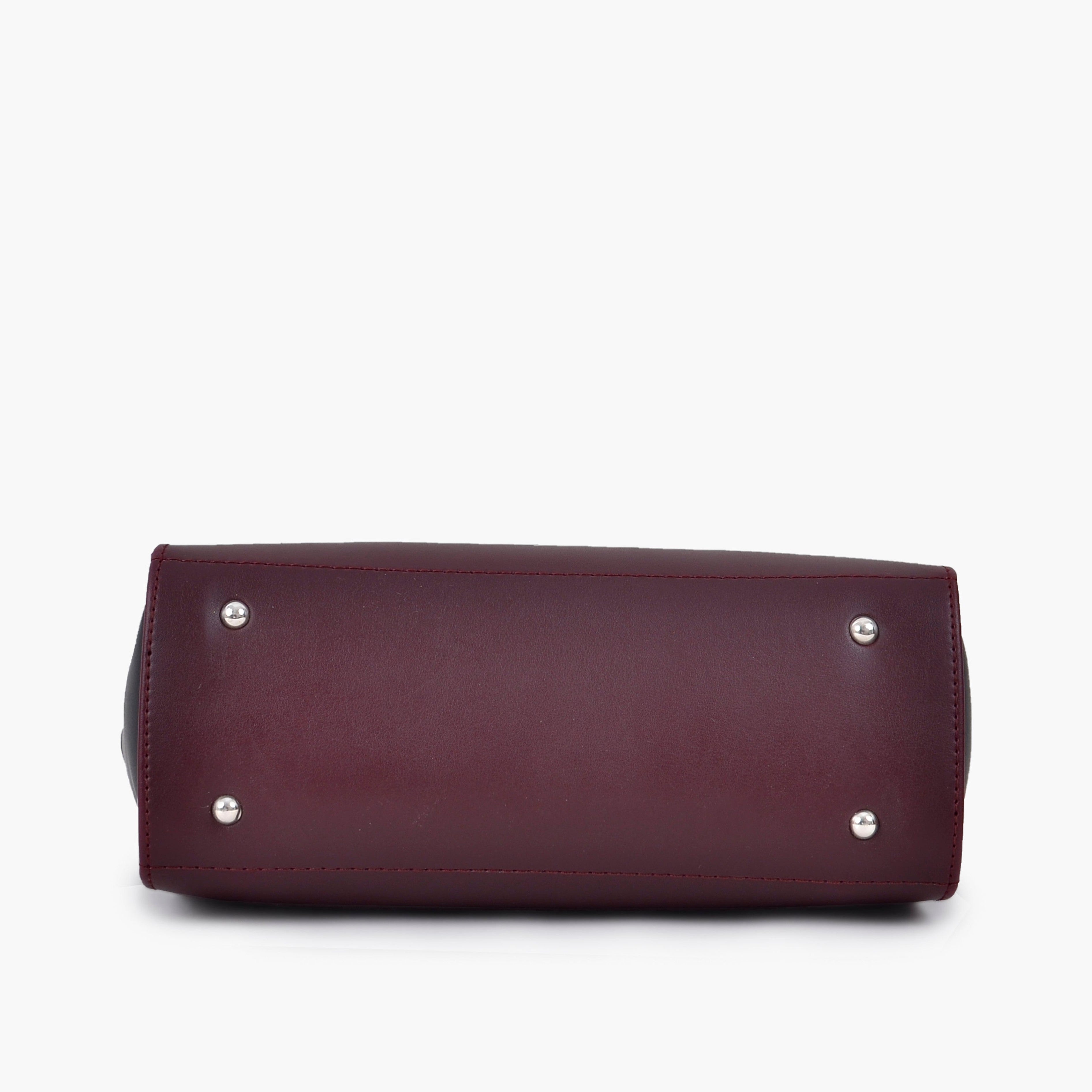 Burgundy classic top-handle bag