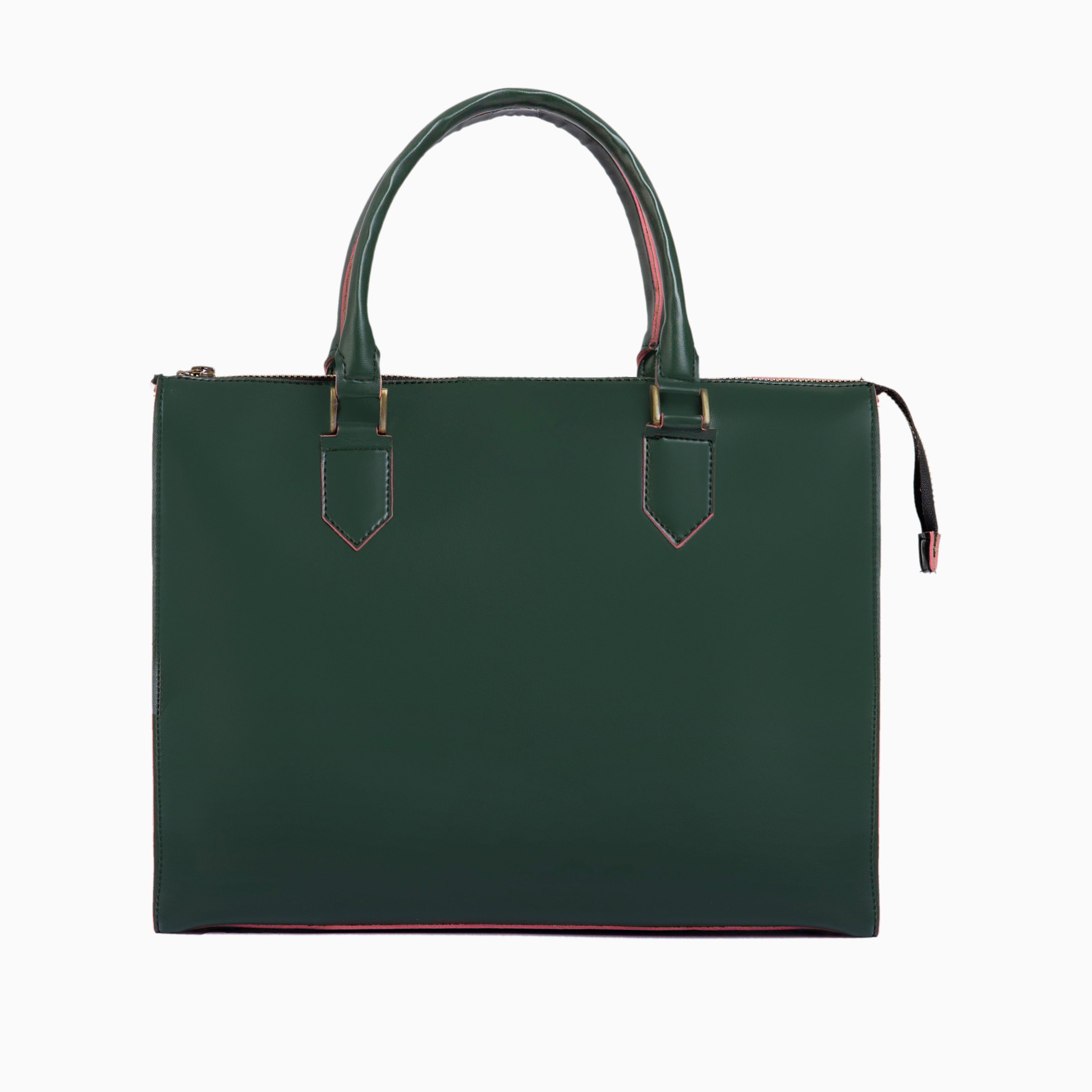 Army green workplace handbag