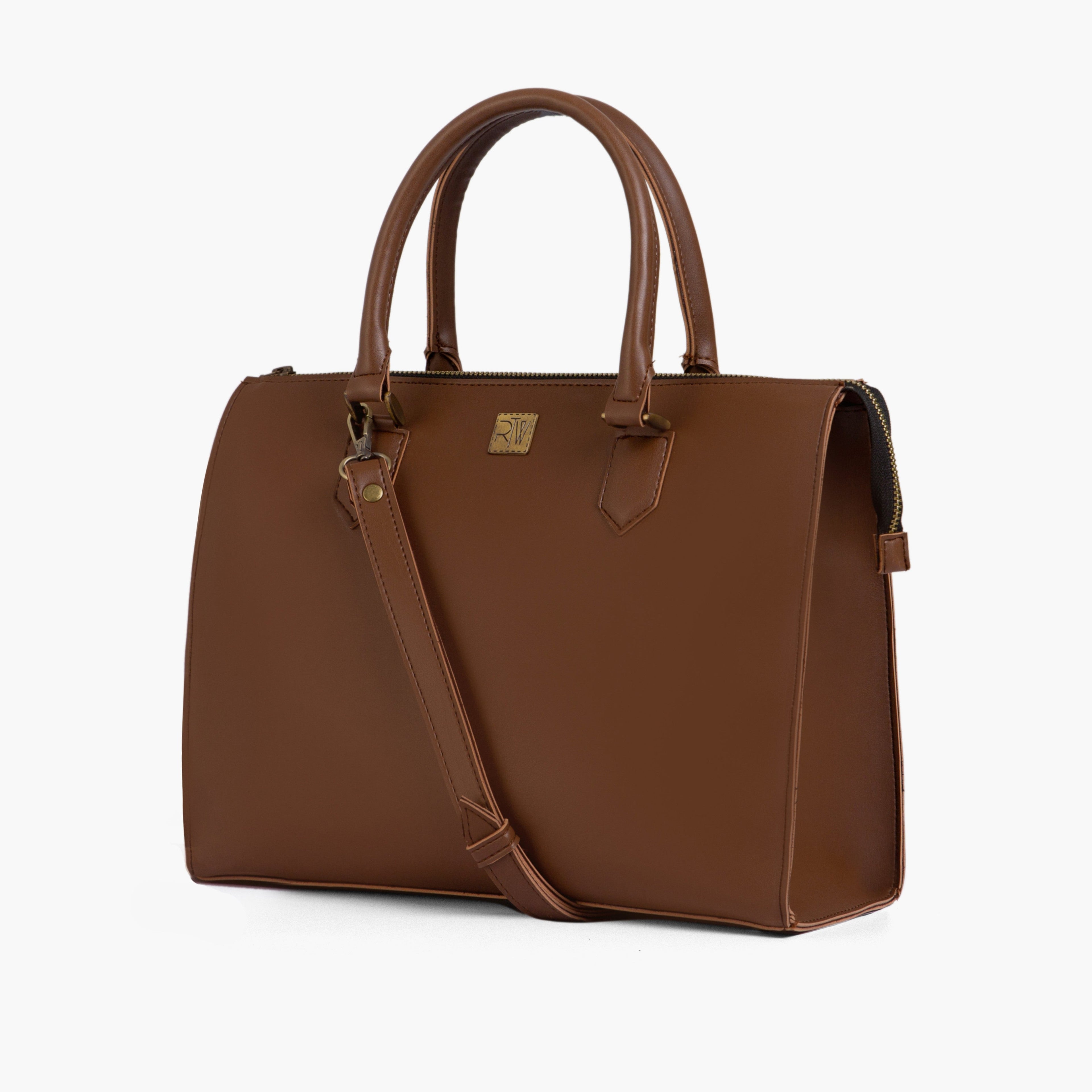 Brown workplace handbag