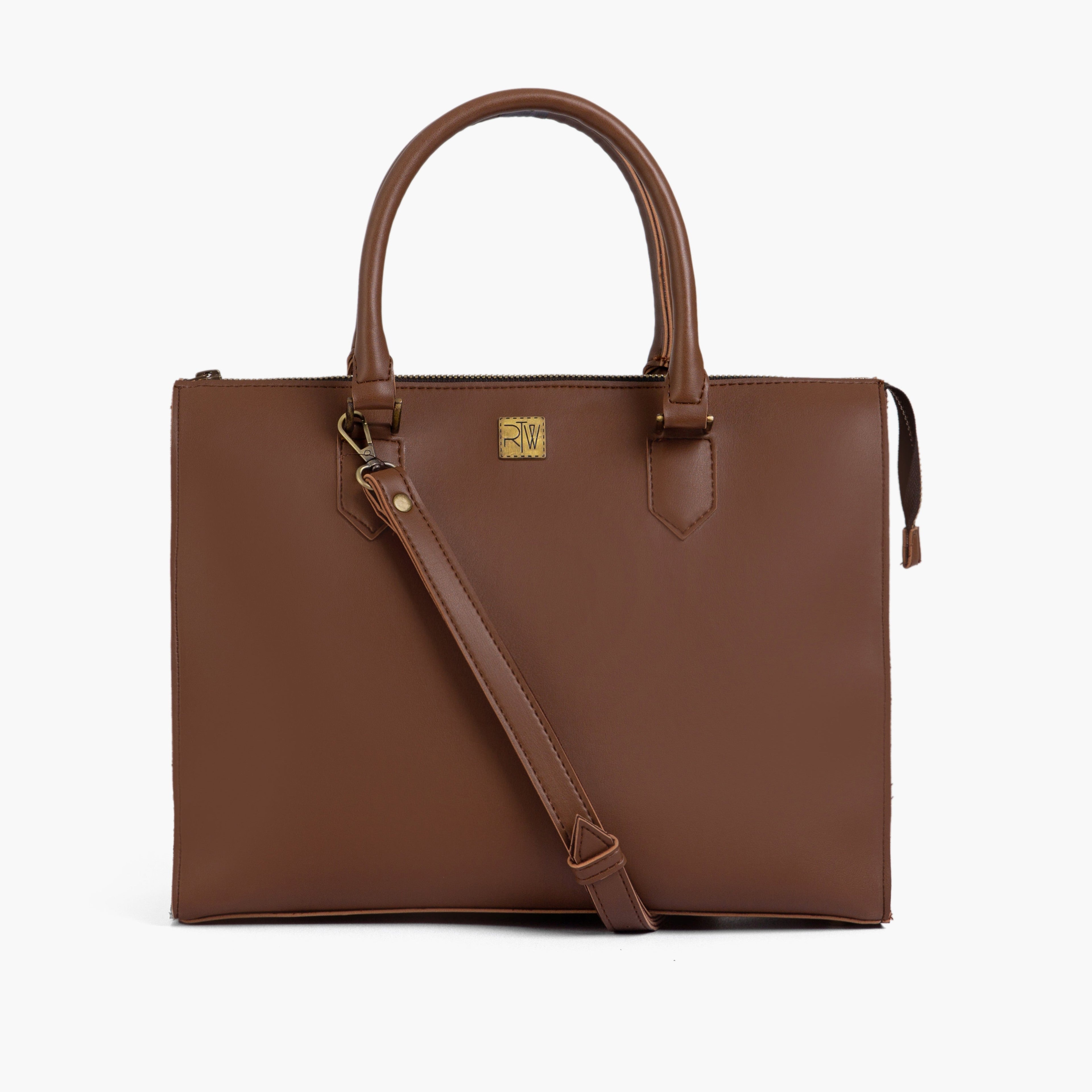 Brown workplace handbag