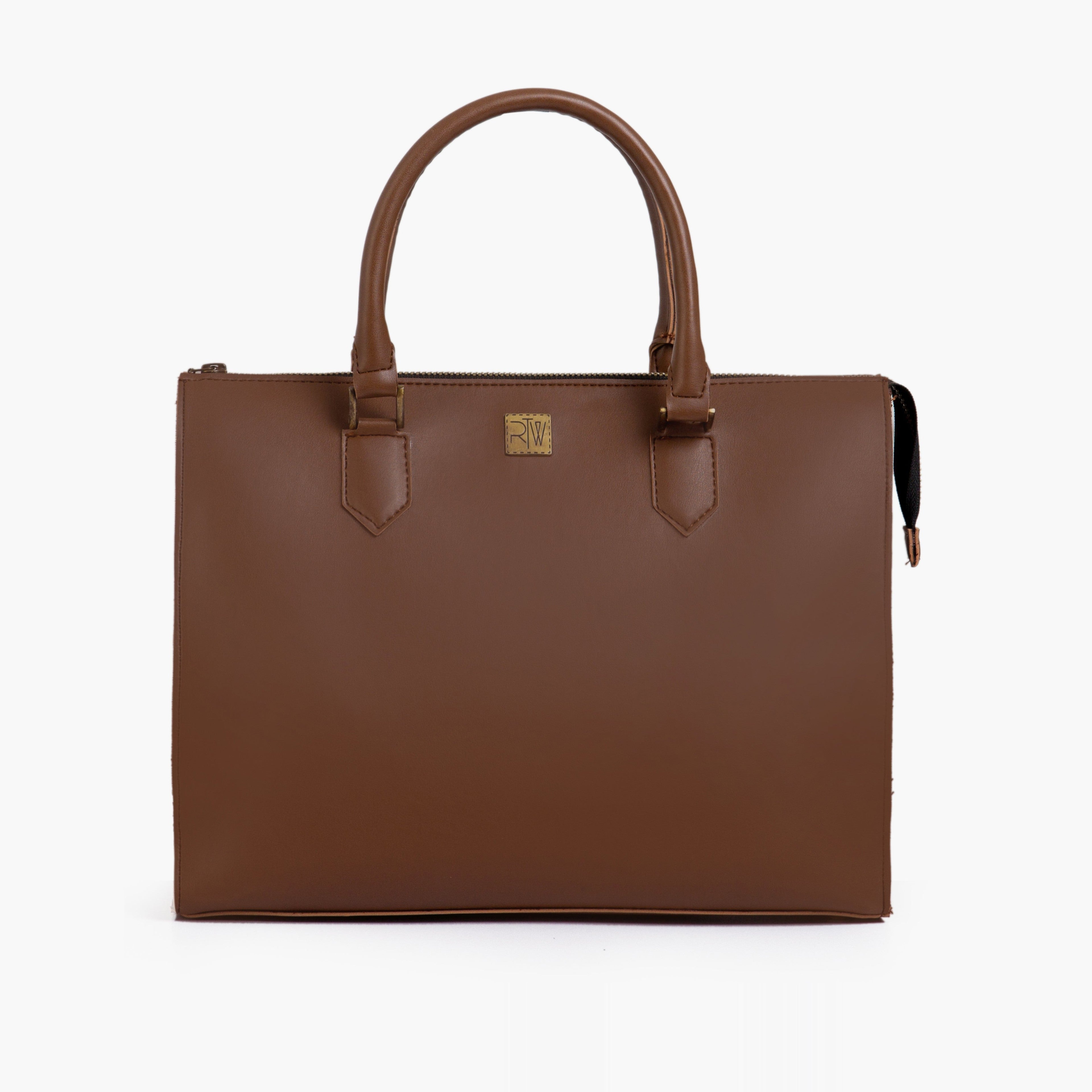Brown workplace handbag