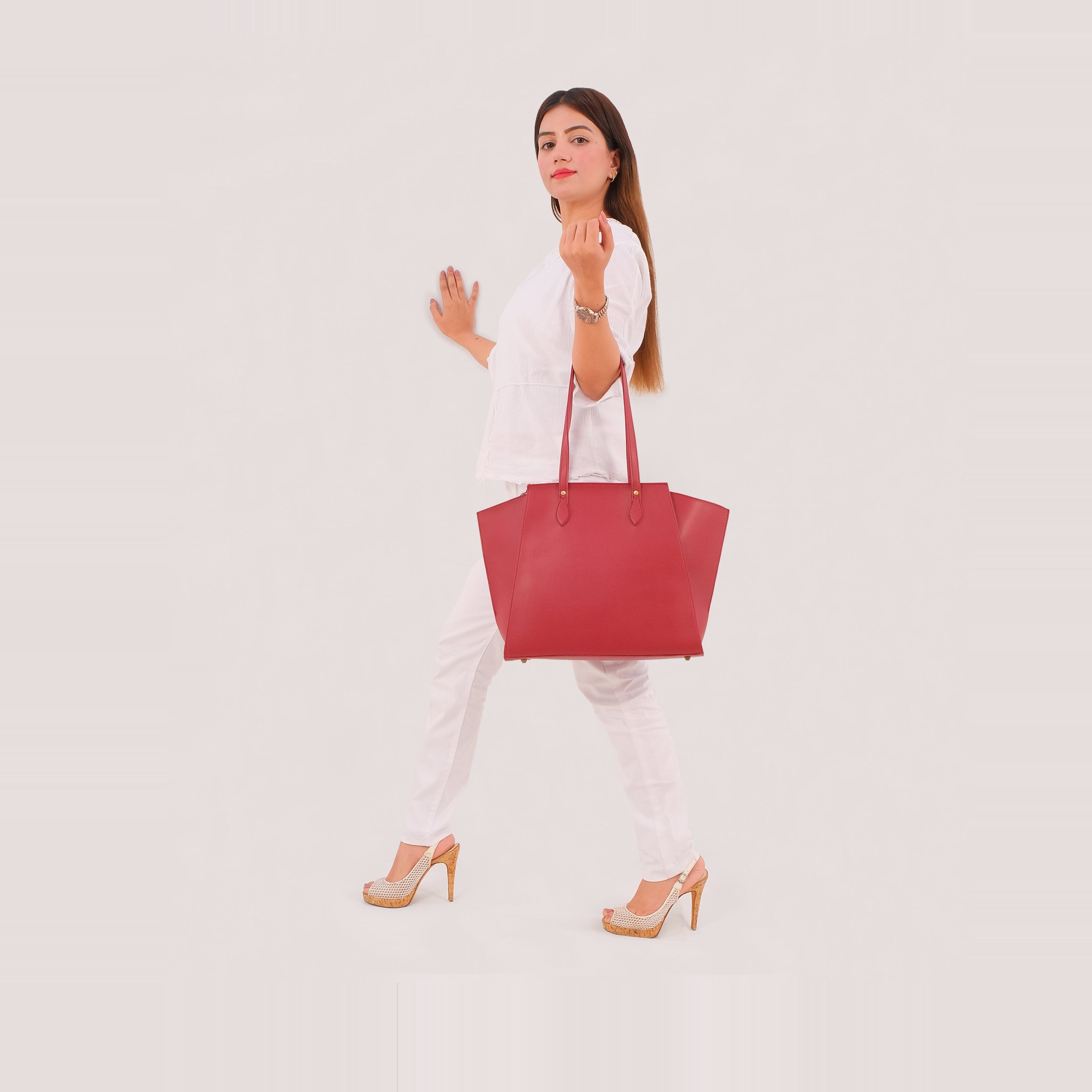 Maroon classic tote bag