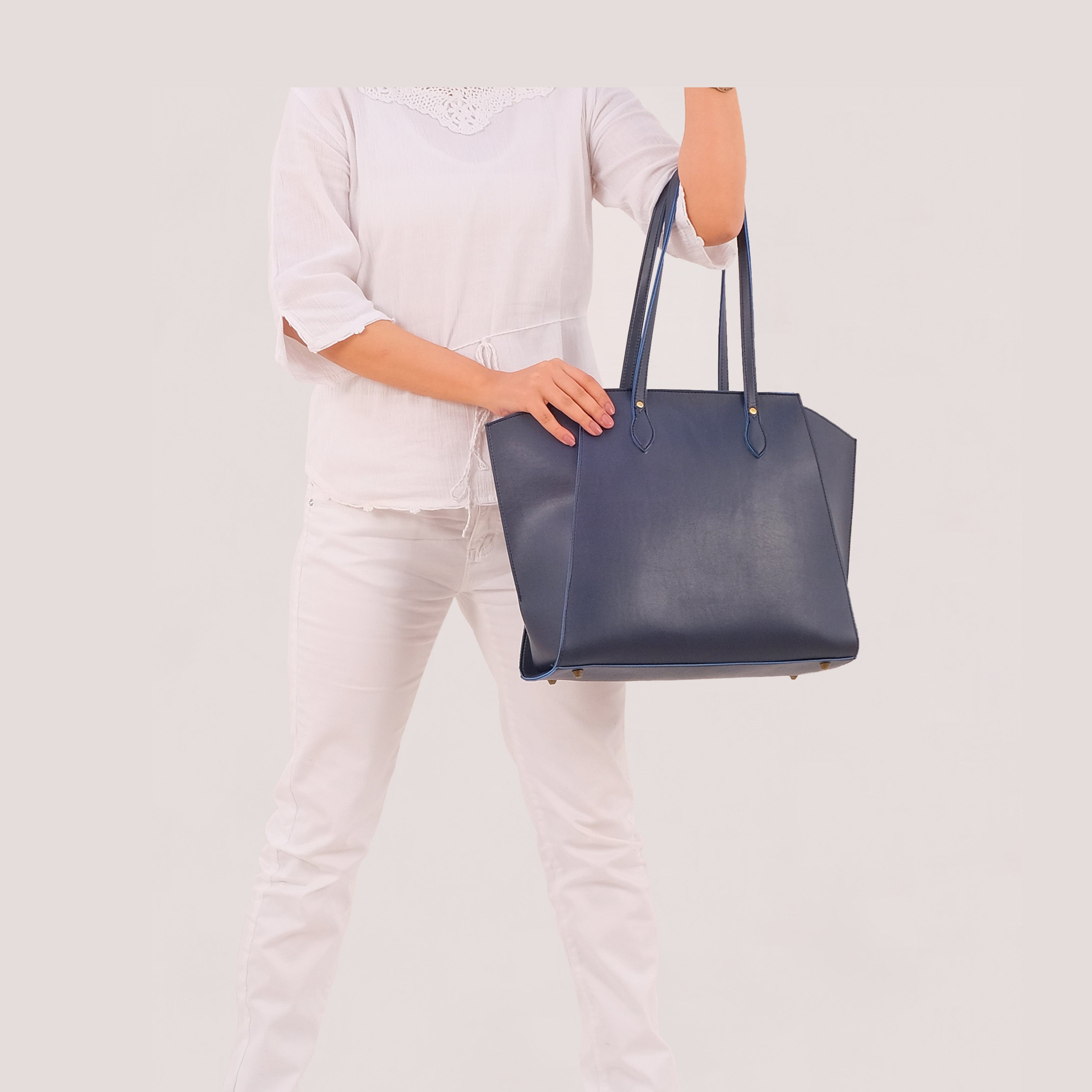 Blue classic tote bag