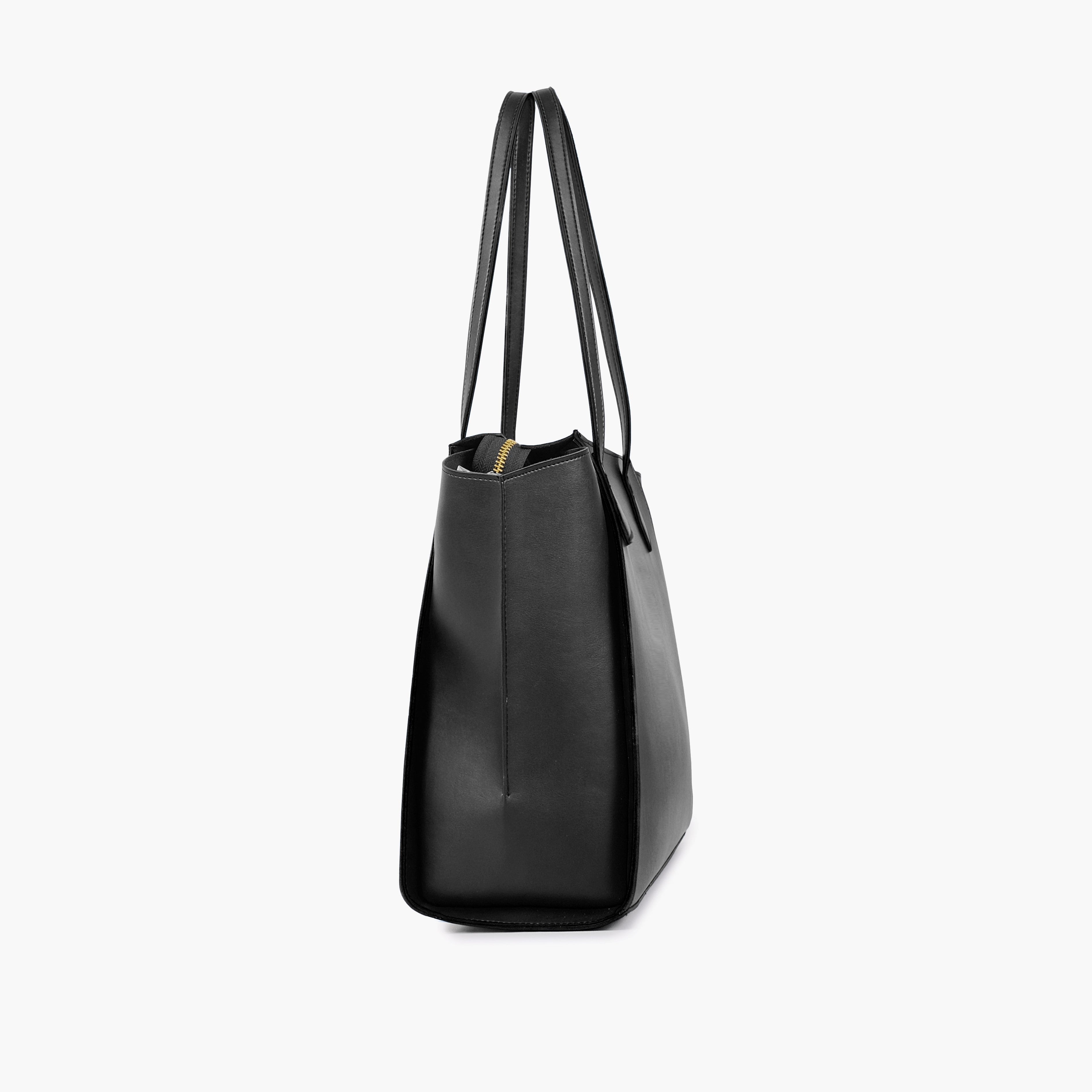 Black classic tote bag