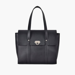 Black carry-all satchel bag