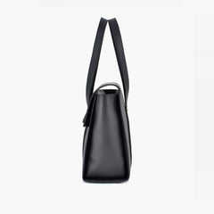 Black carry-all satchel bag