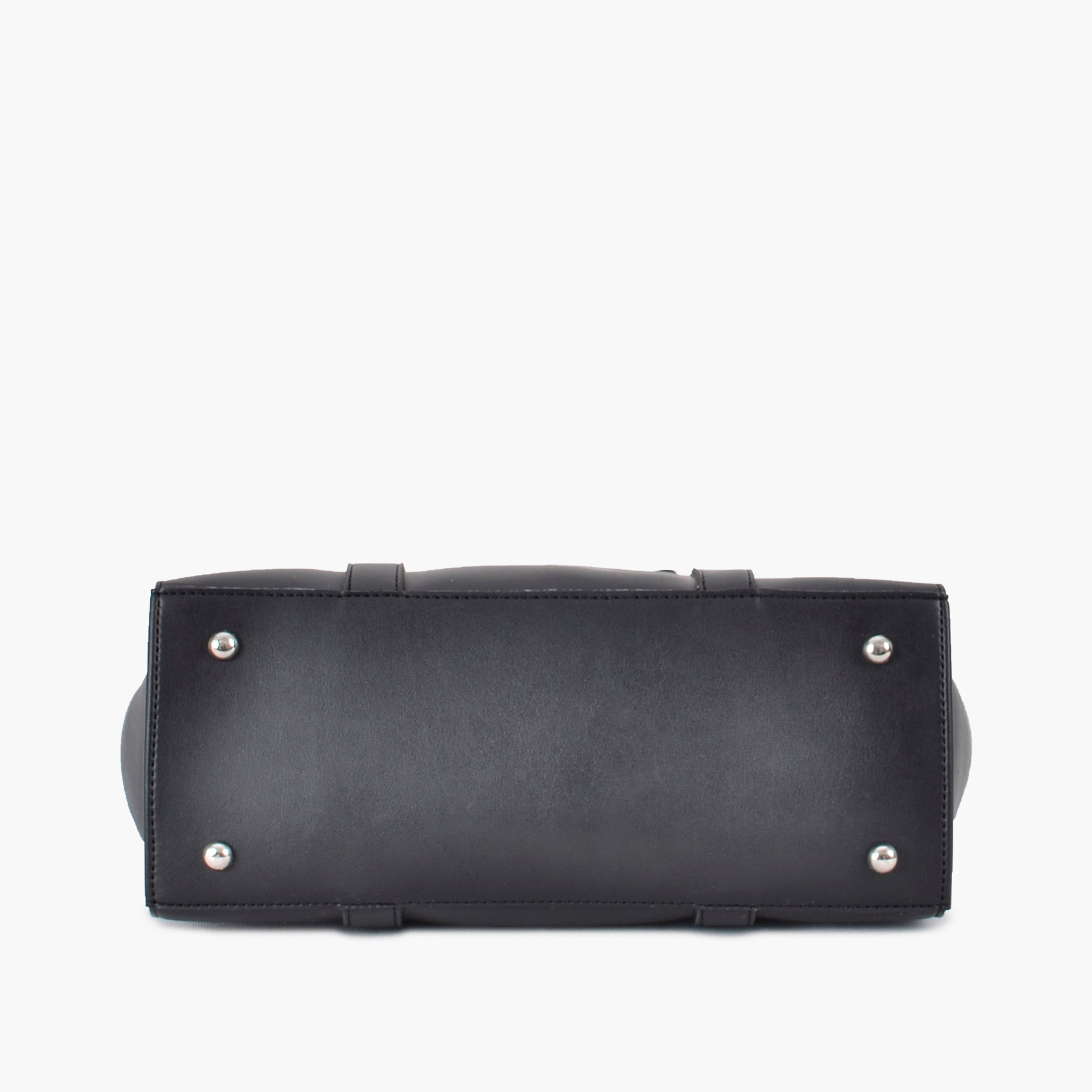 Black carry-all satchel bag
