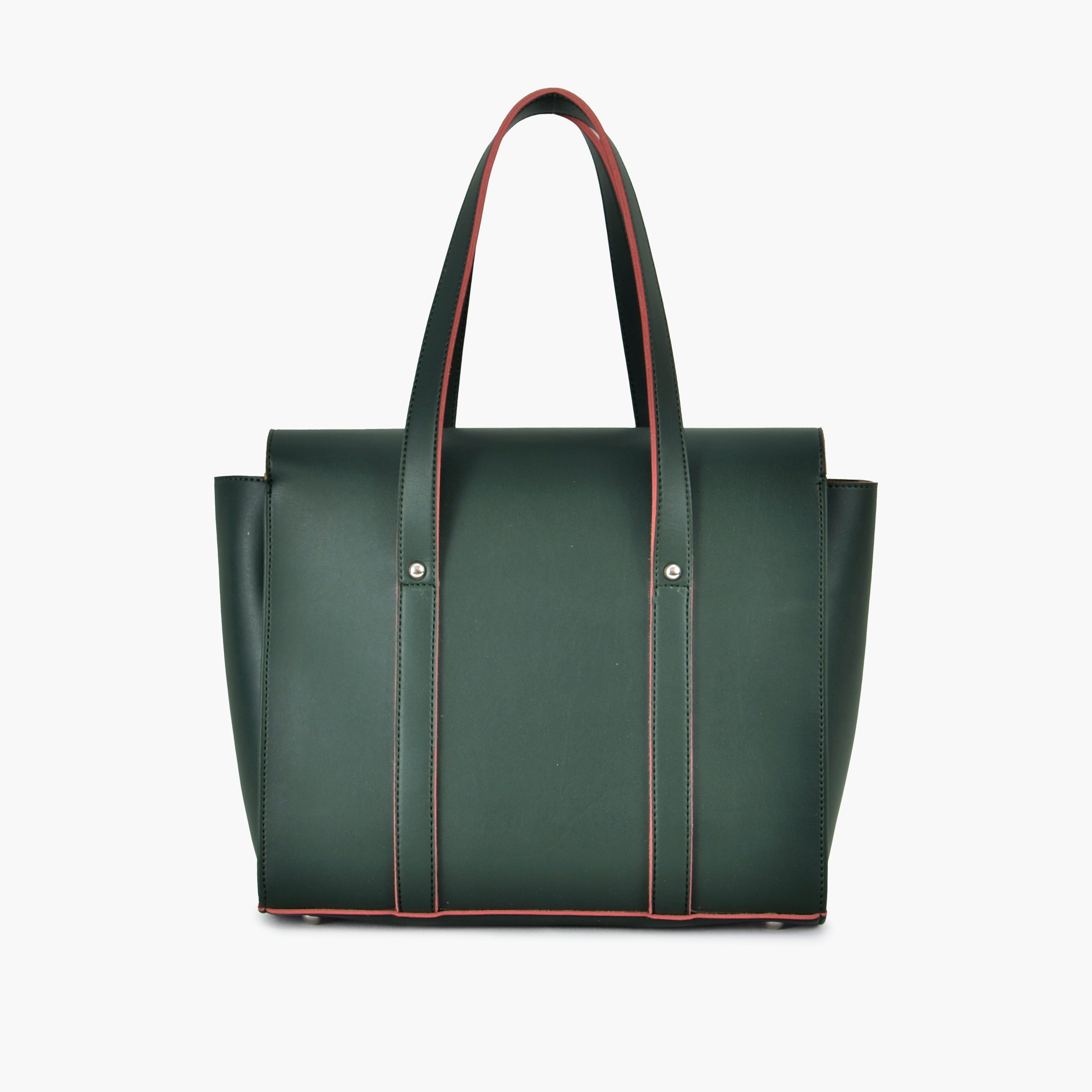 Army green carry-all satchel bag