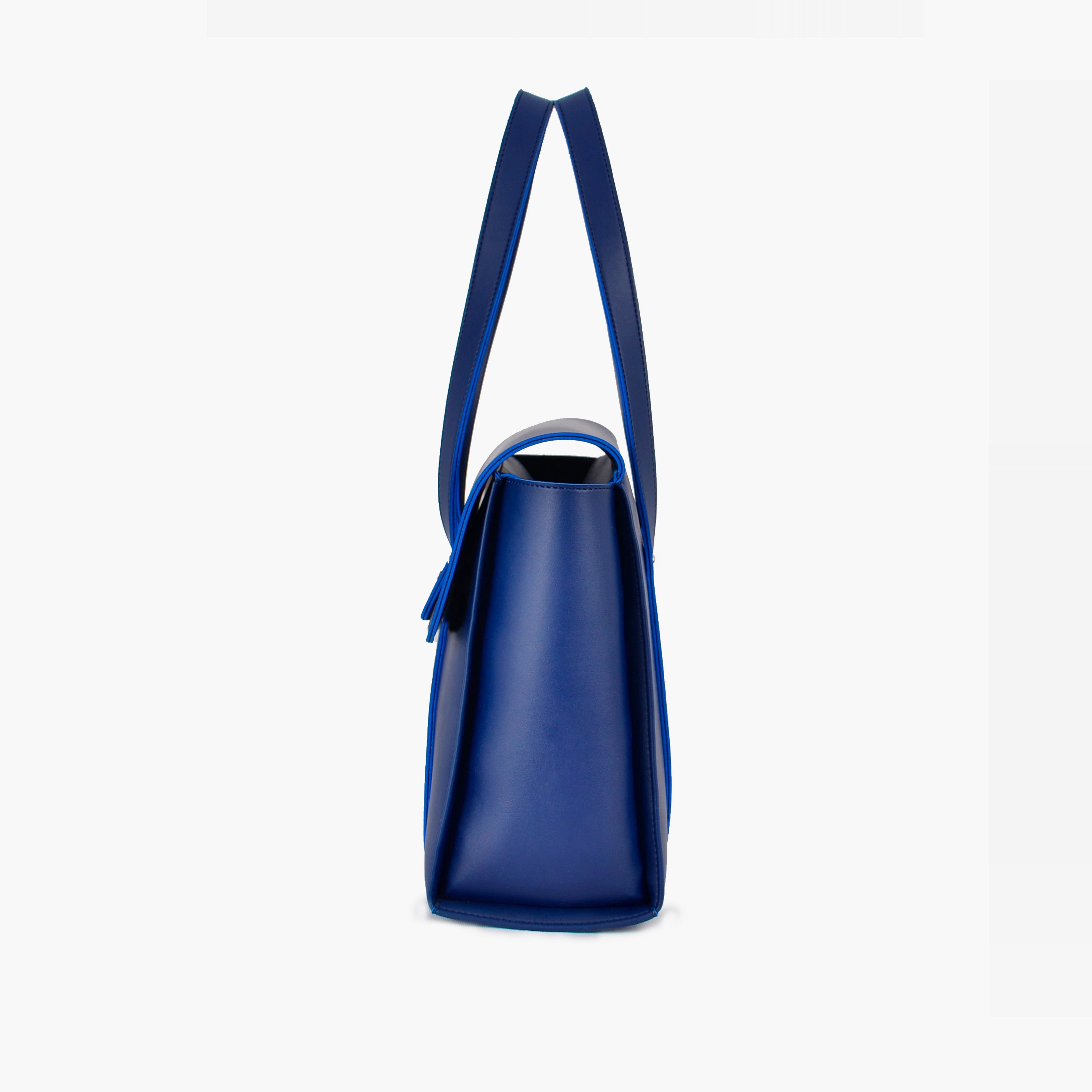 Blue carry-all satchel bag