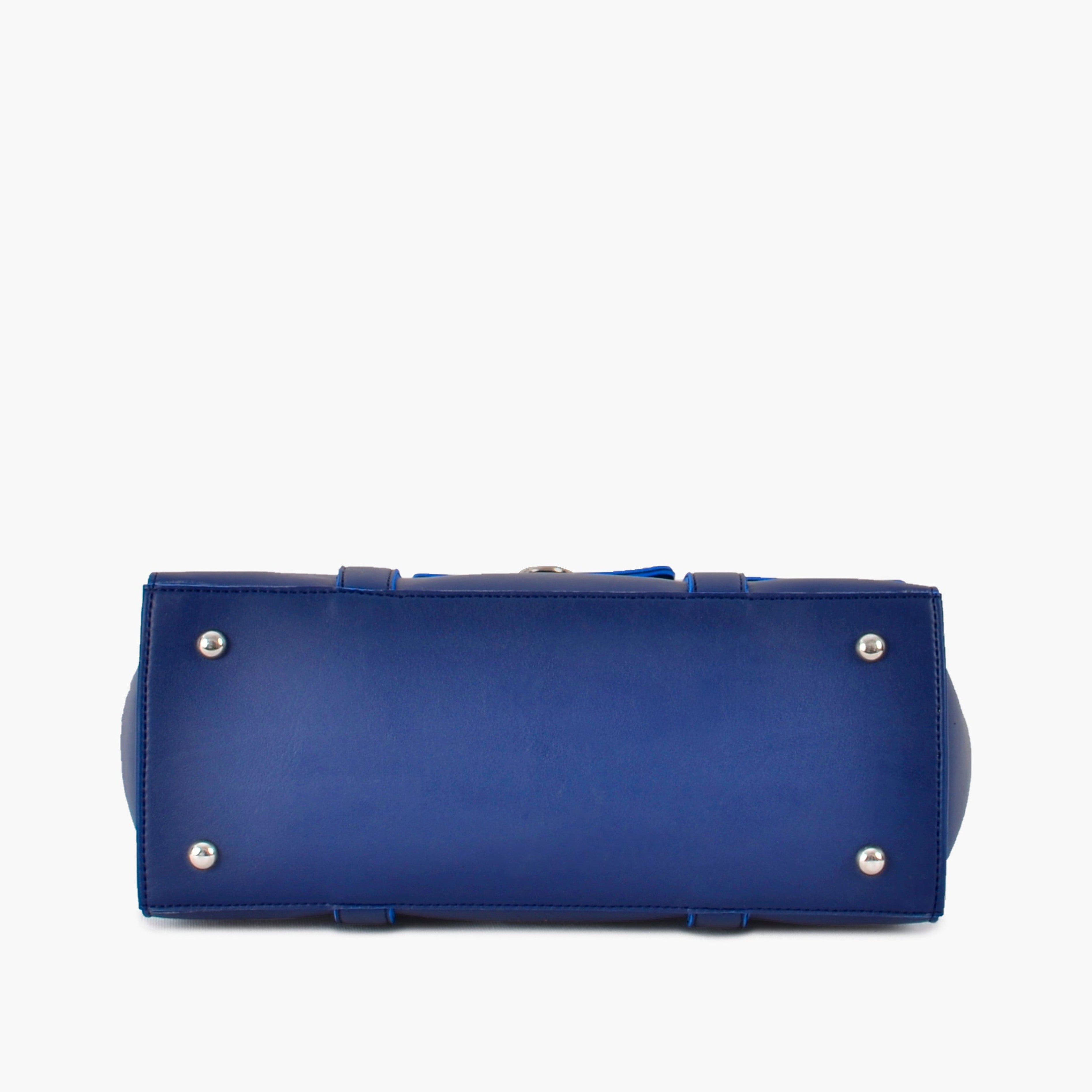 Blue carry-all satchel bag