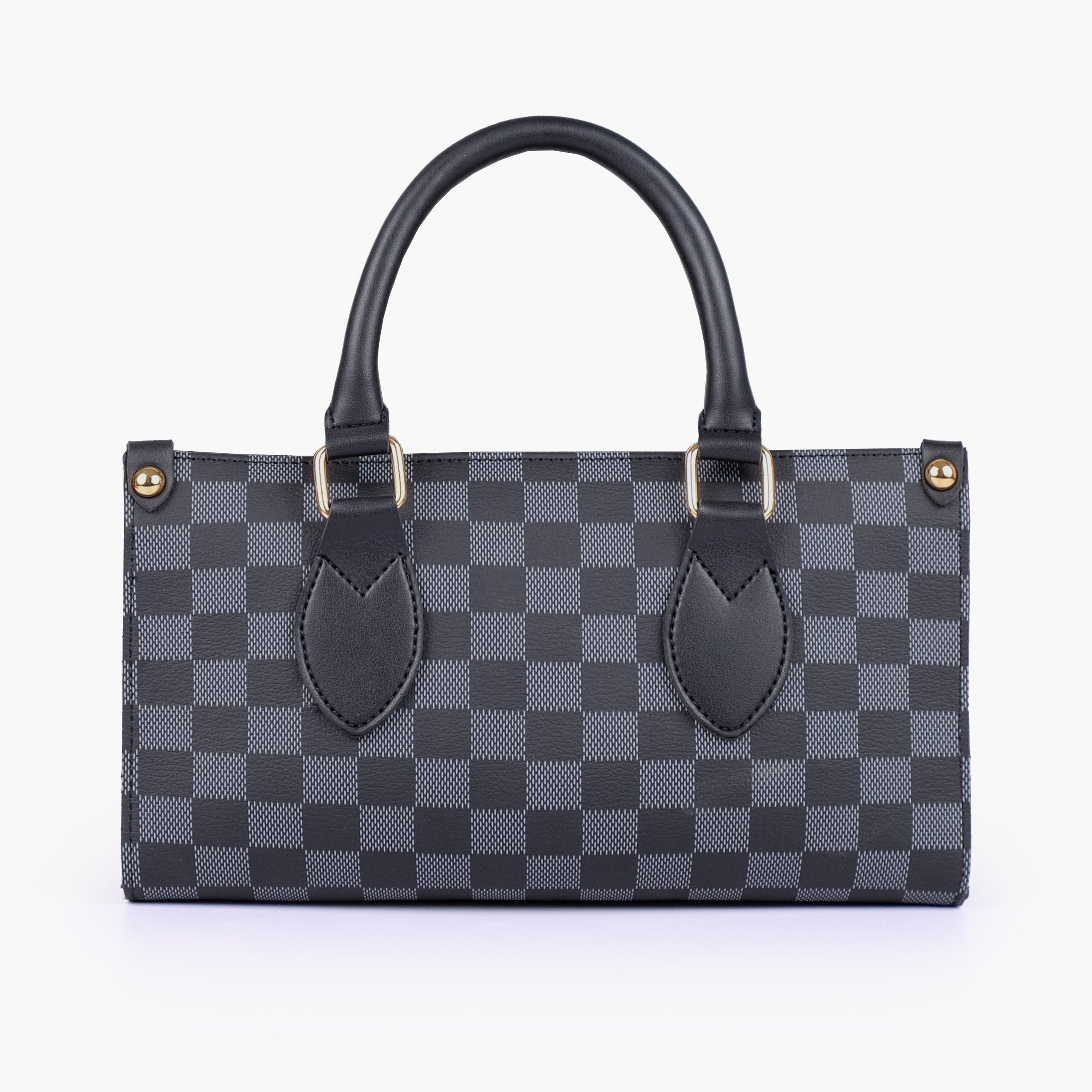 Black checkered on-the-go mini bag