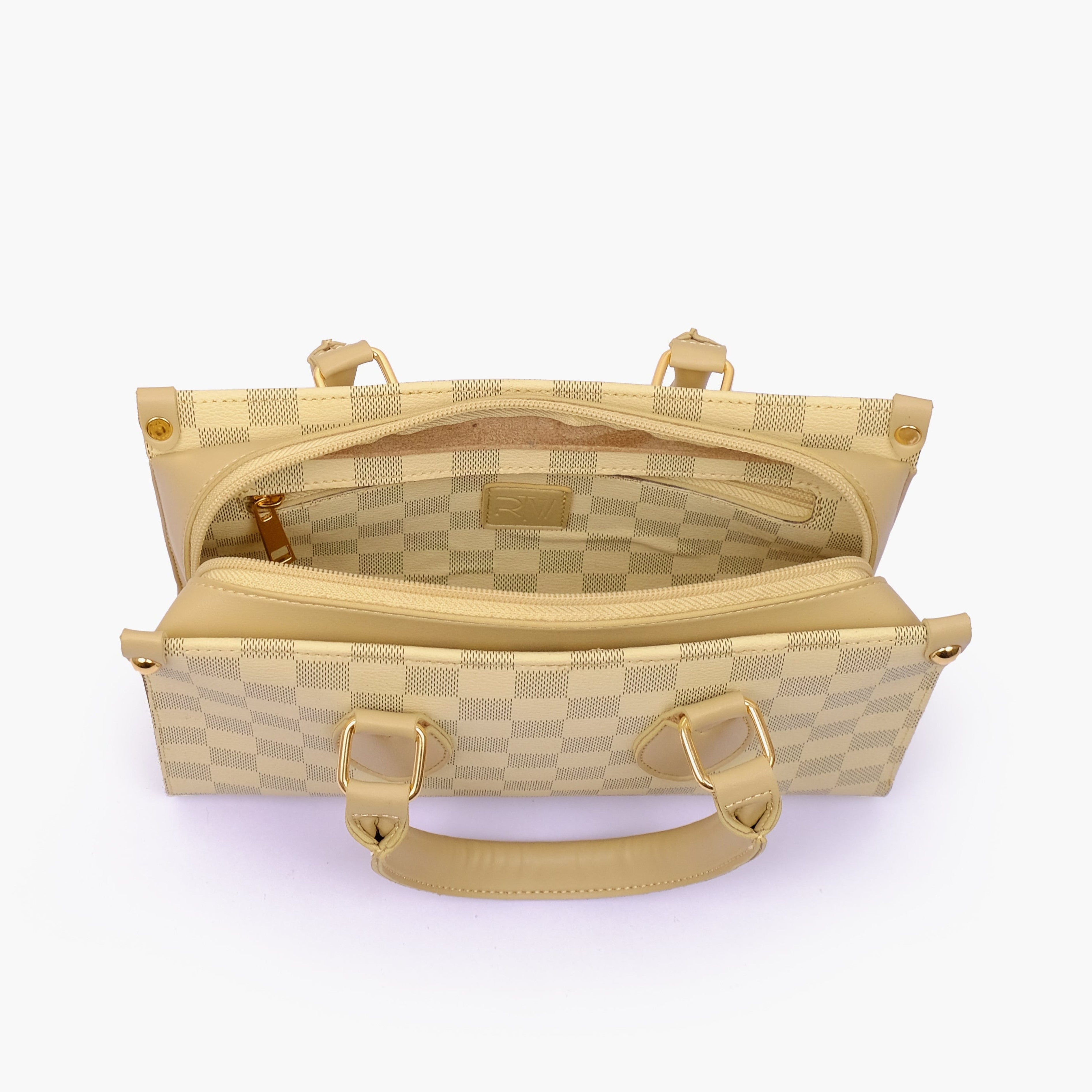 Off-white checkered on-the-go mini bag