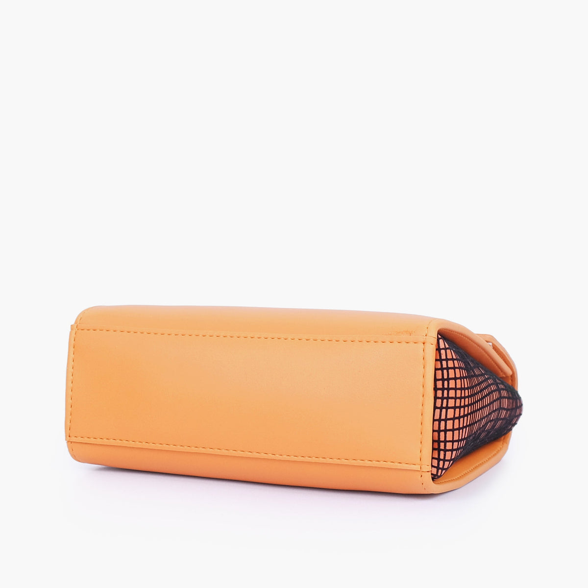 Mustard criss-cross top-handle bag