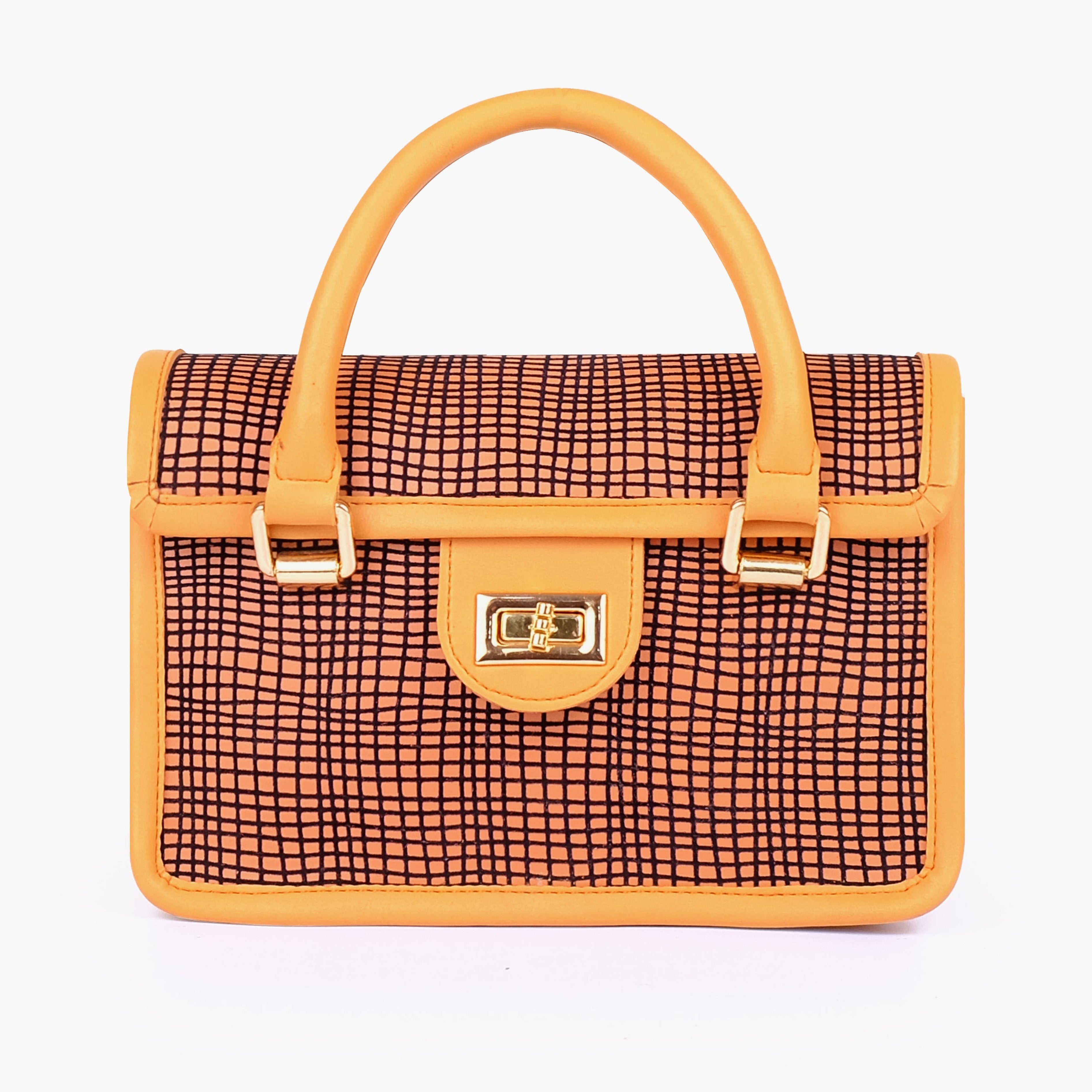 Mustard patterned cross-body with flap