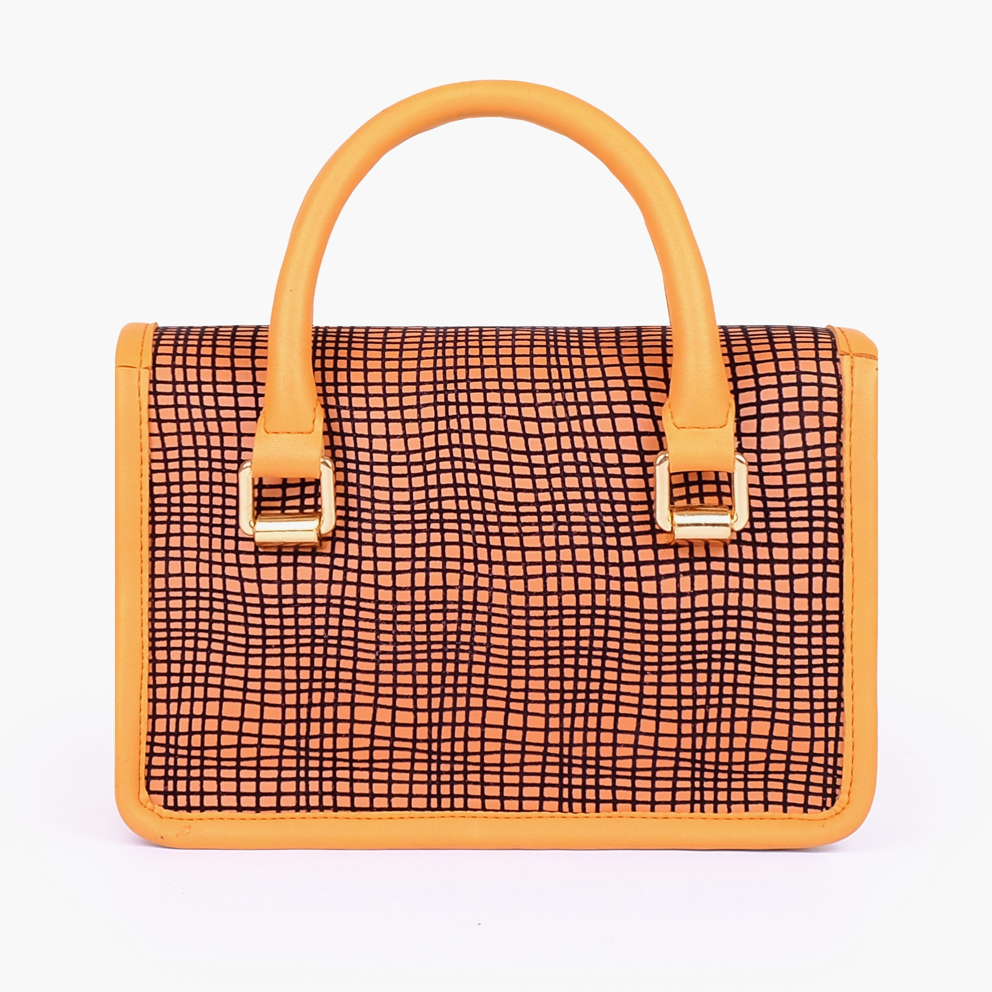 Mustard patterned cross-body with flap