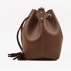 Horse brown bucket bag