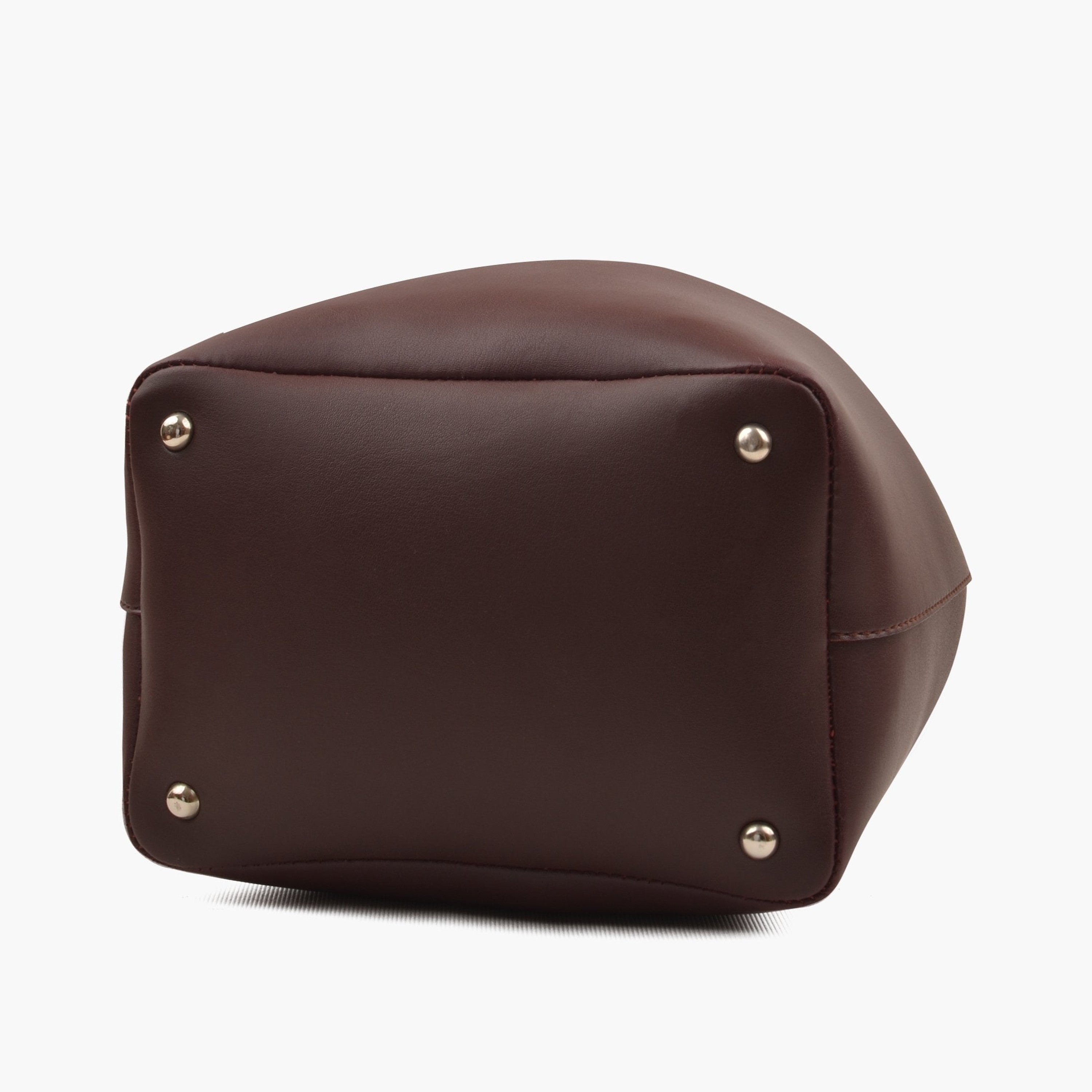 Burgundy bucket bag
