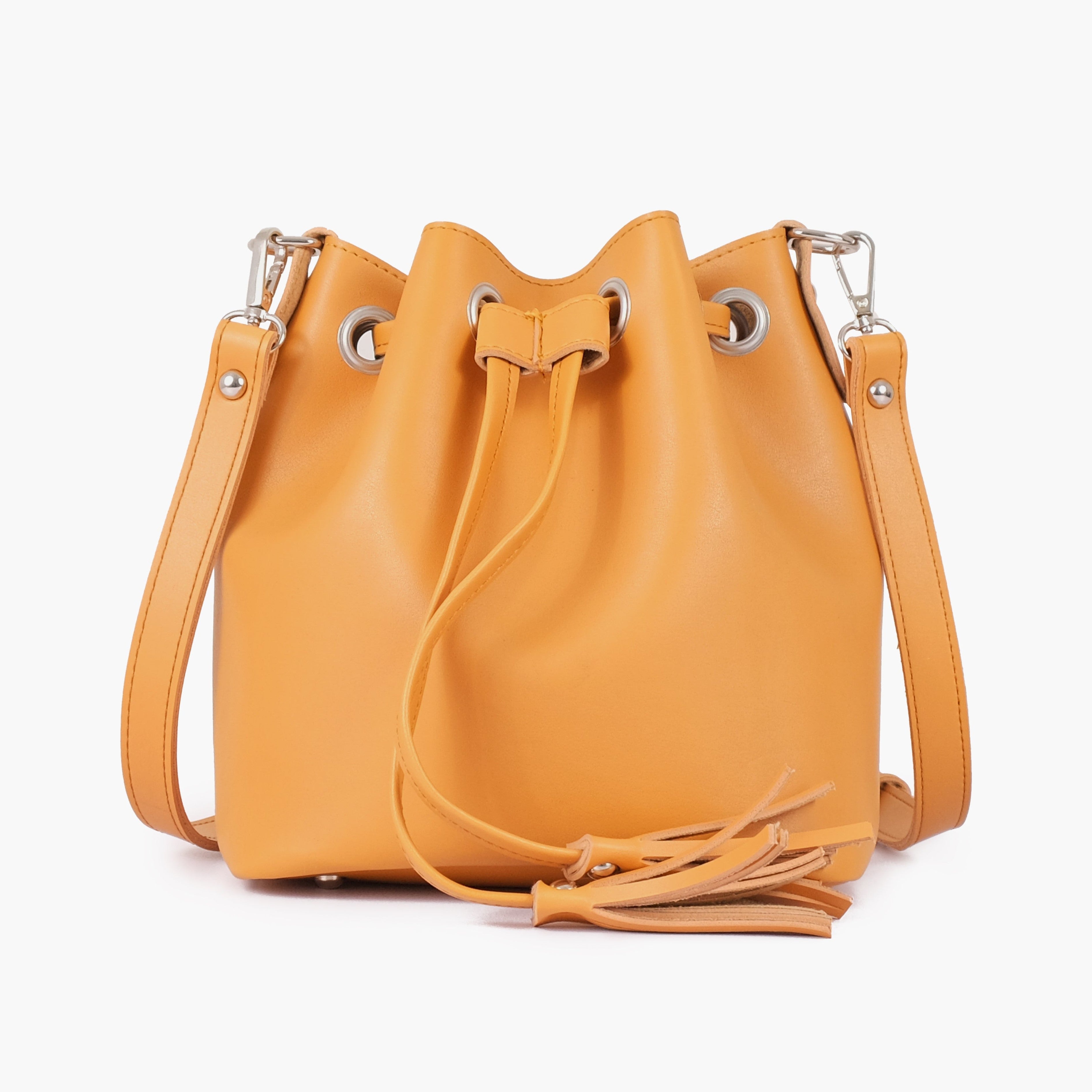 Mustard bucket bag