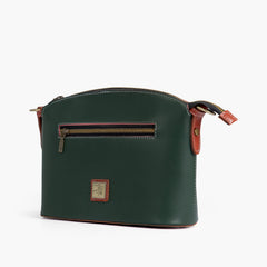 Army green dome cross-body bag