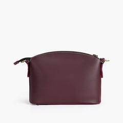Burgundy dome cross-body bag