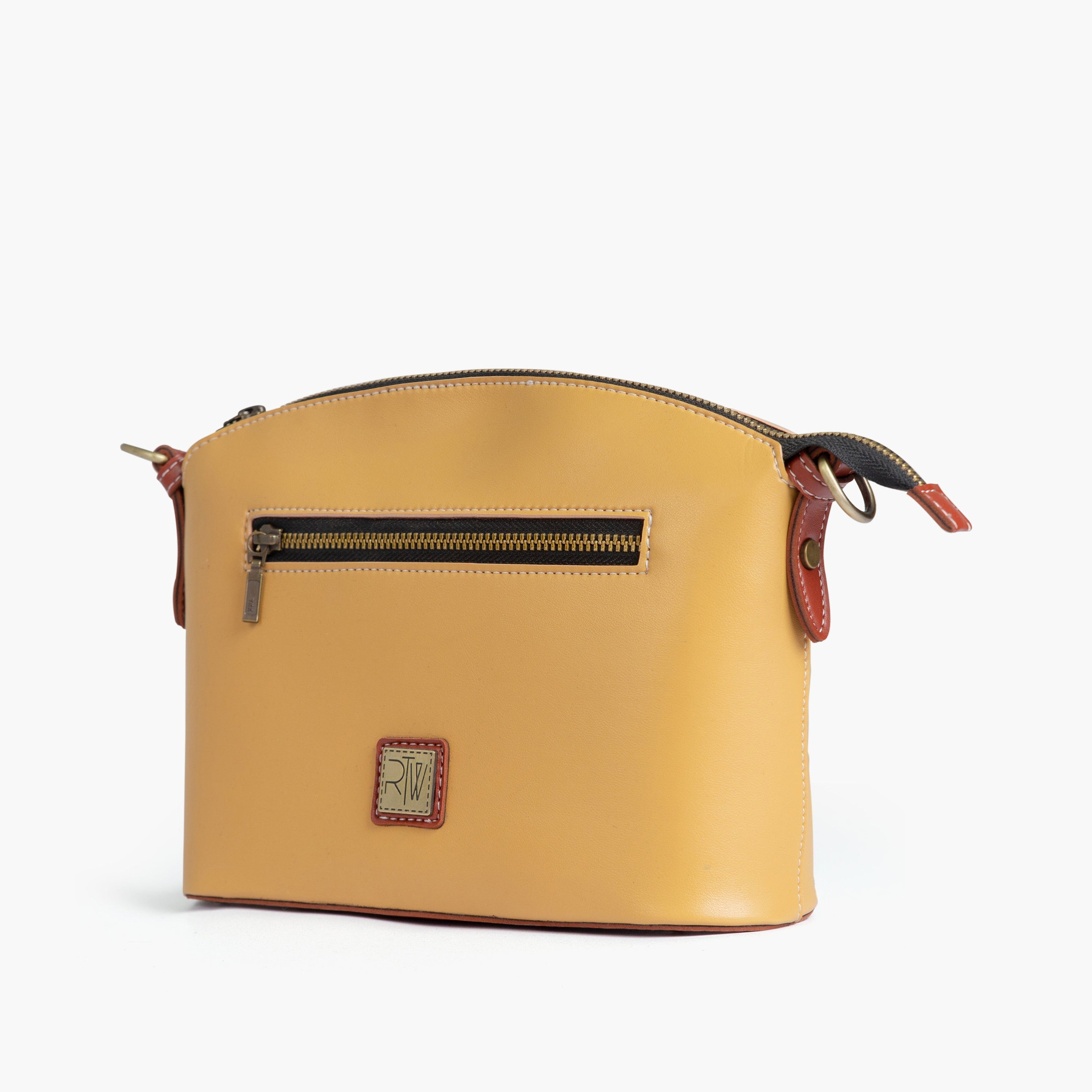 Yellow dome cross-body bag