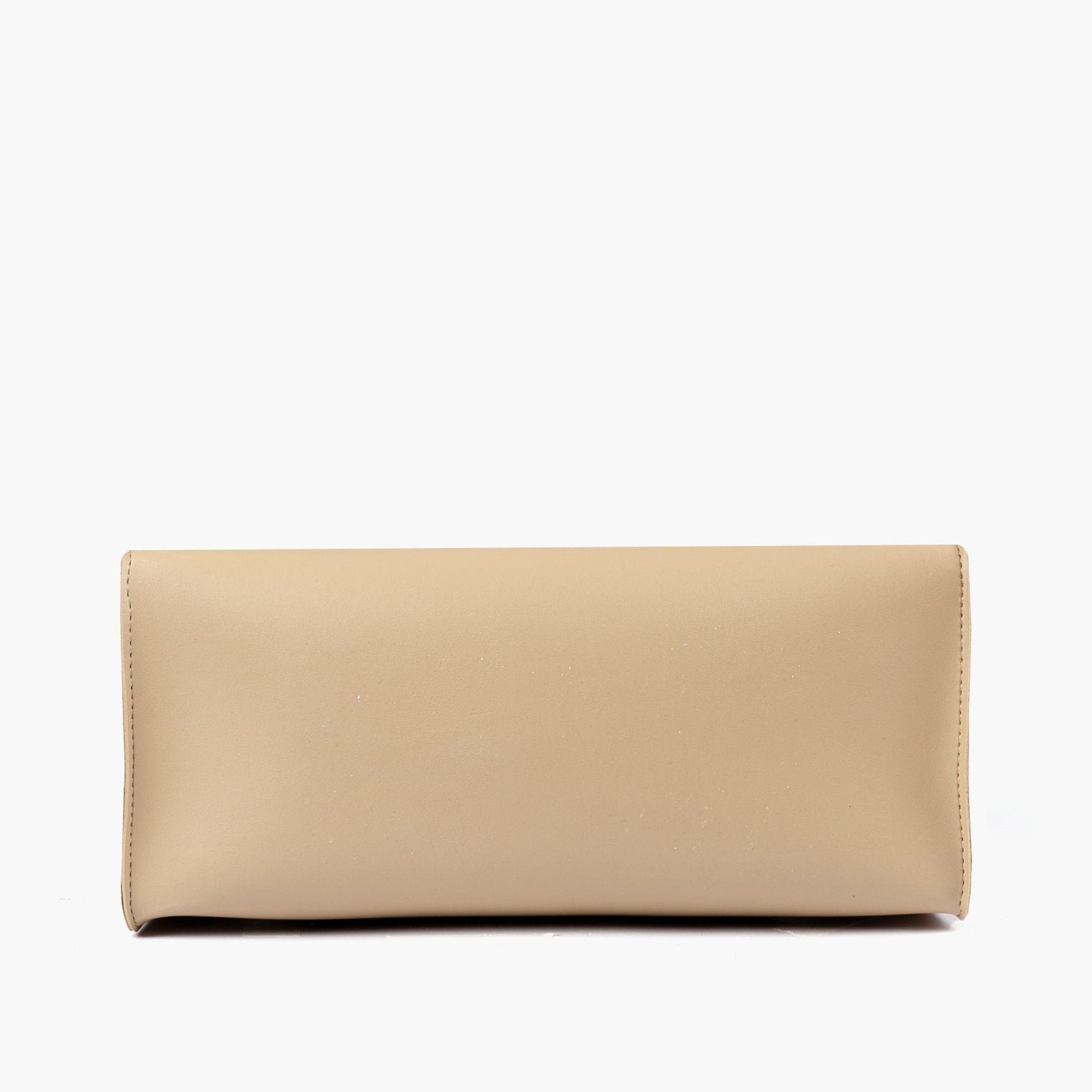 Off-white with brown multi compartment satchel bag