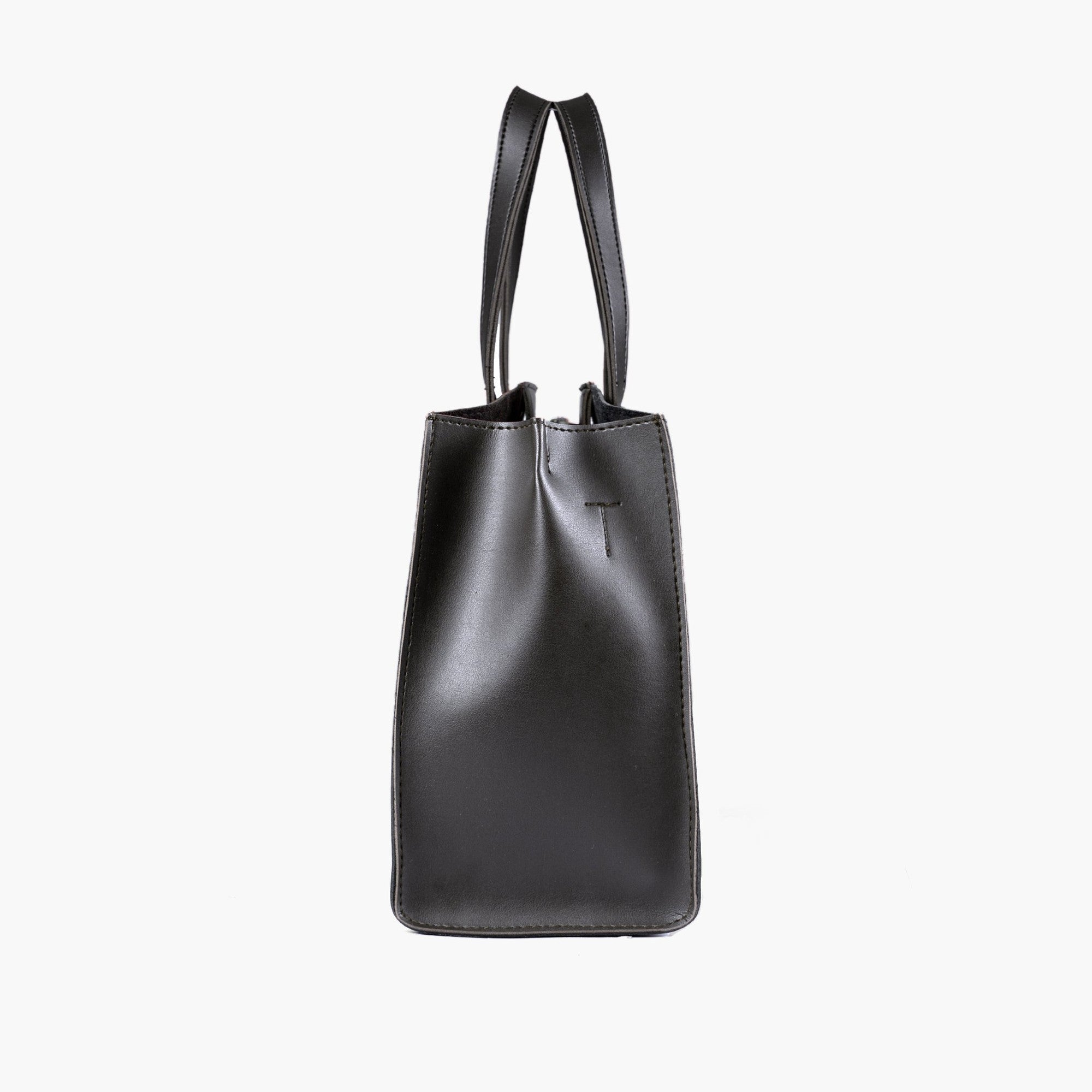Black multi compartment satchel bag