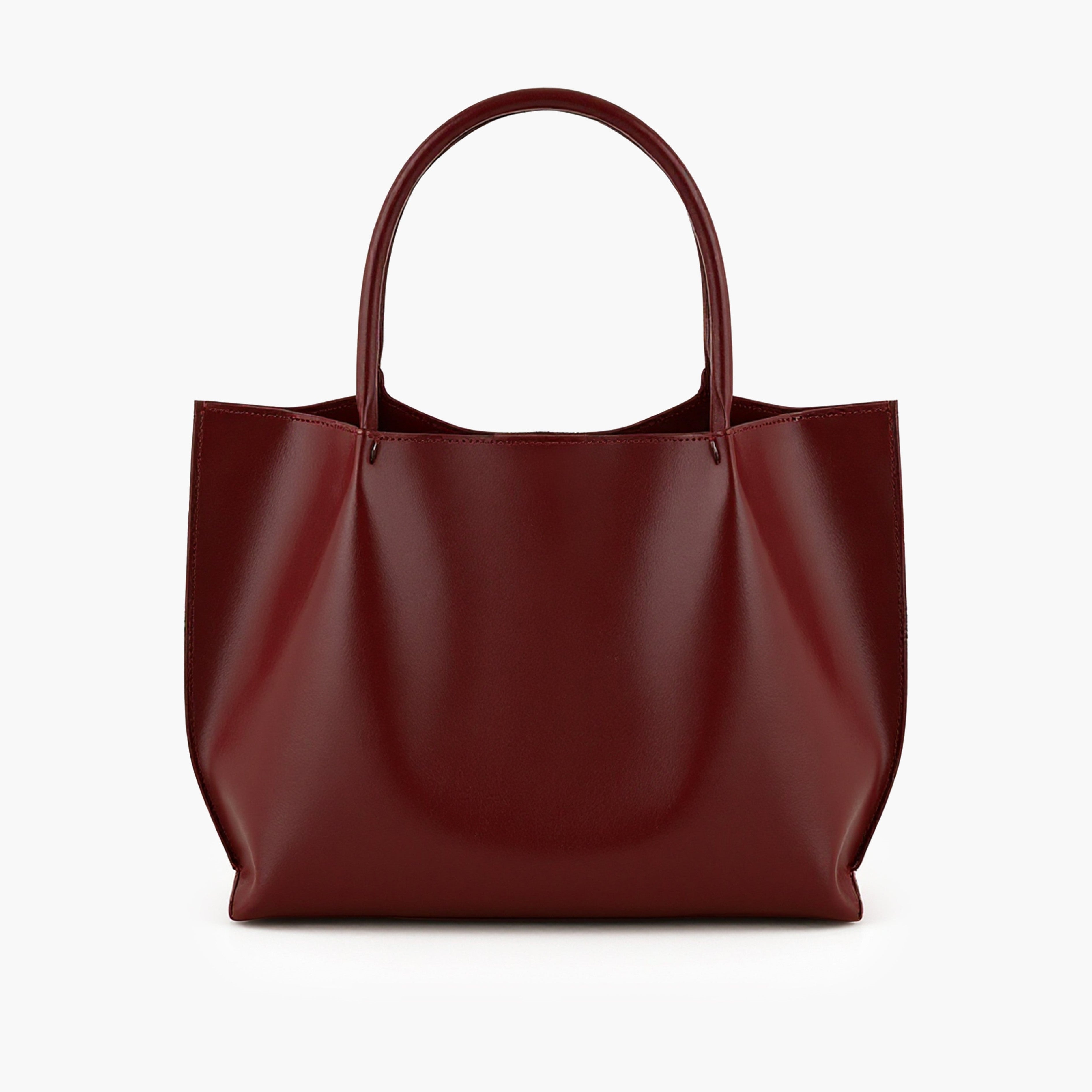 Burgundy tote bag
