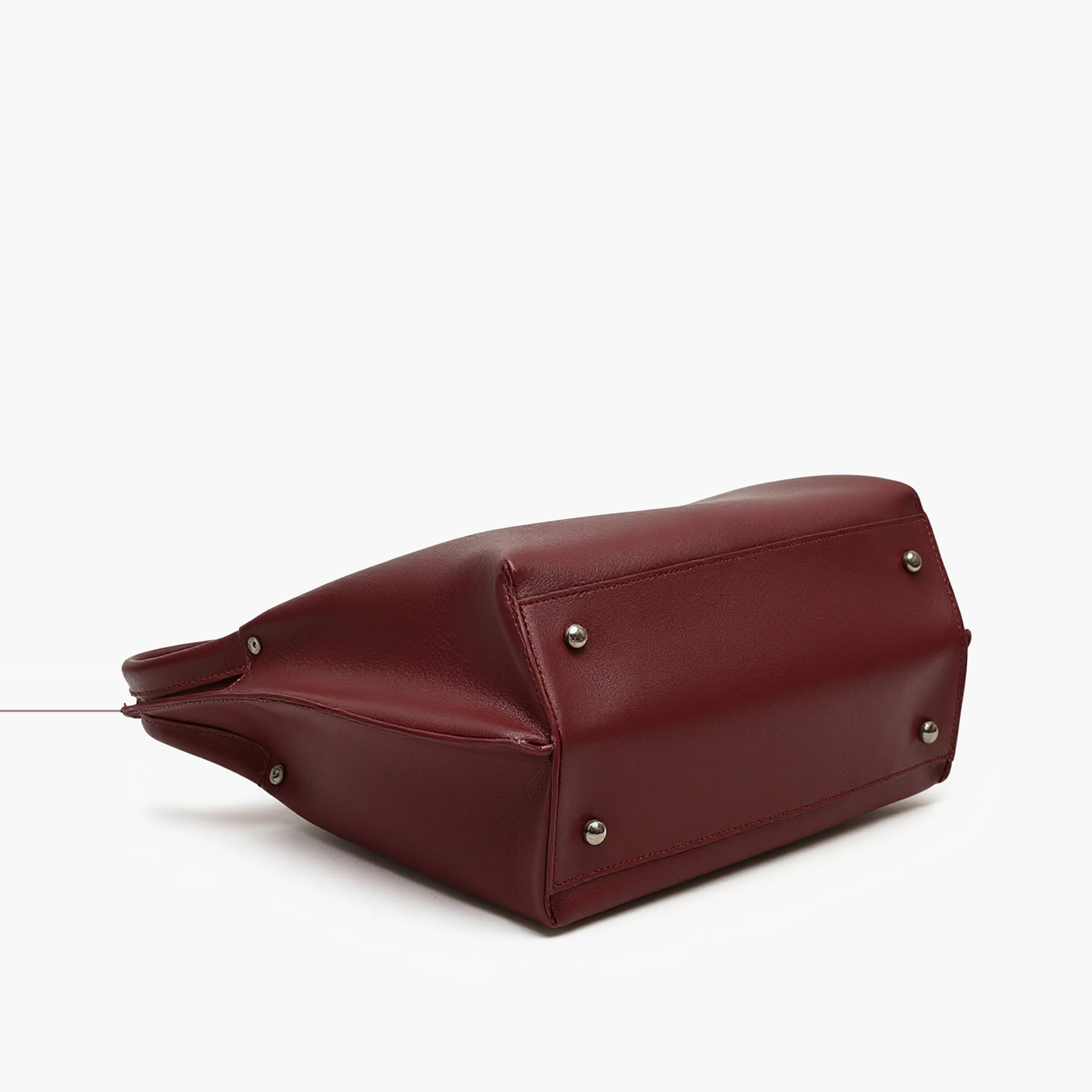 Burgundy tote bag