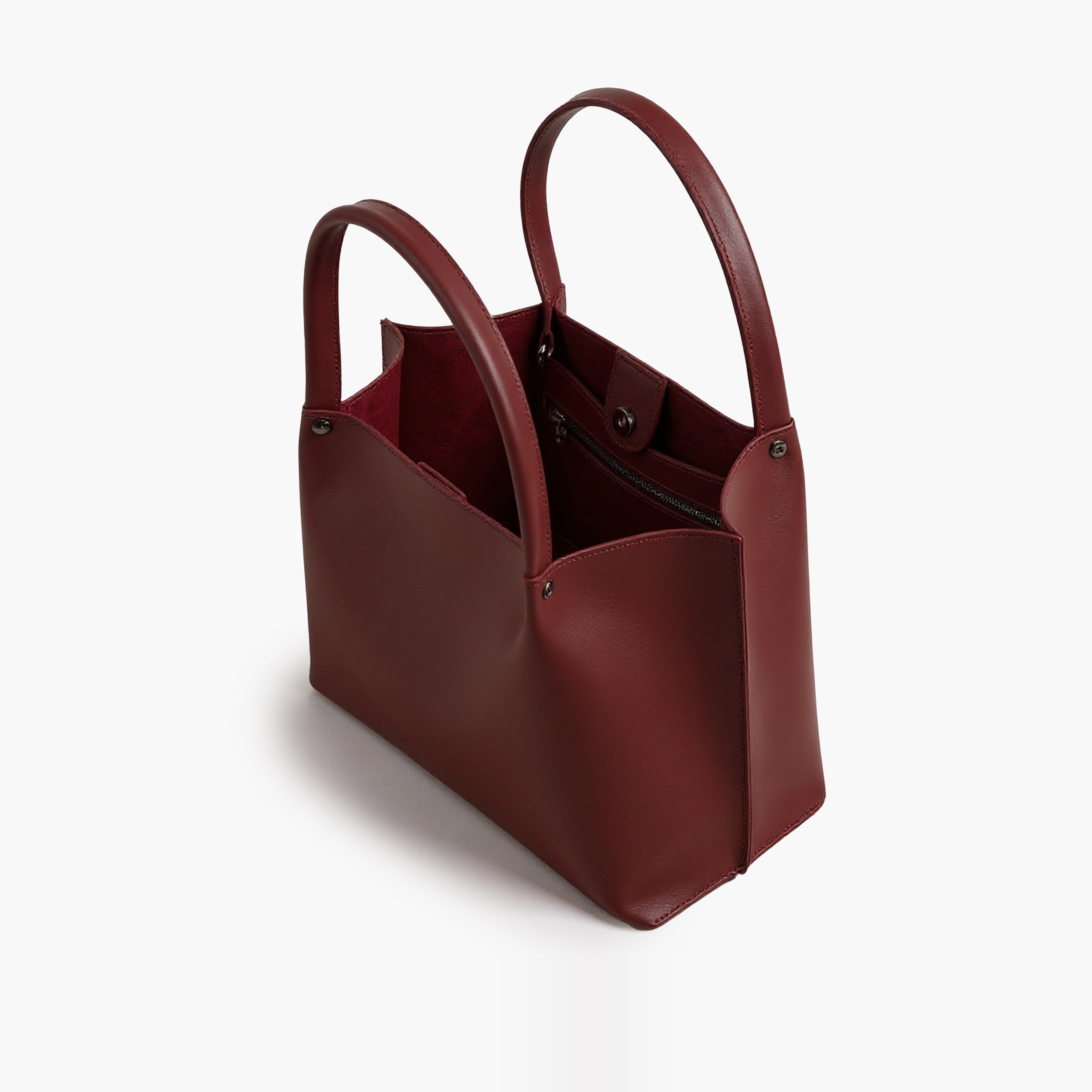 Burgundy tote bag