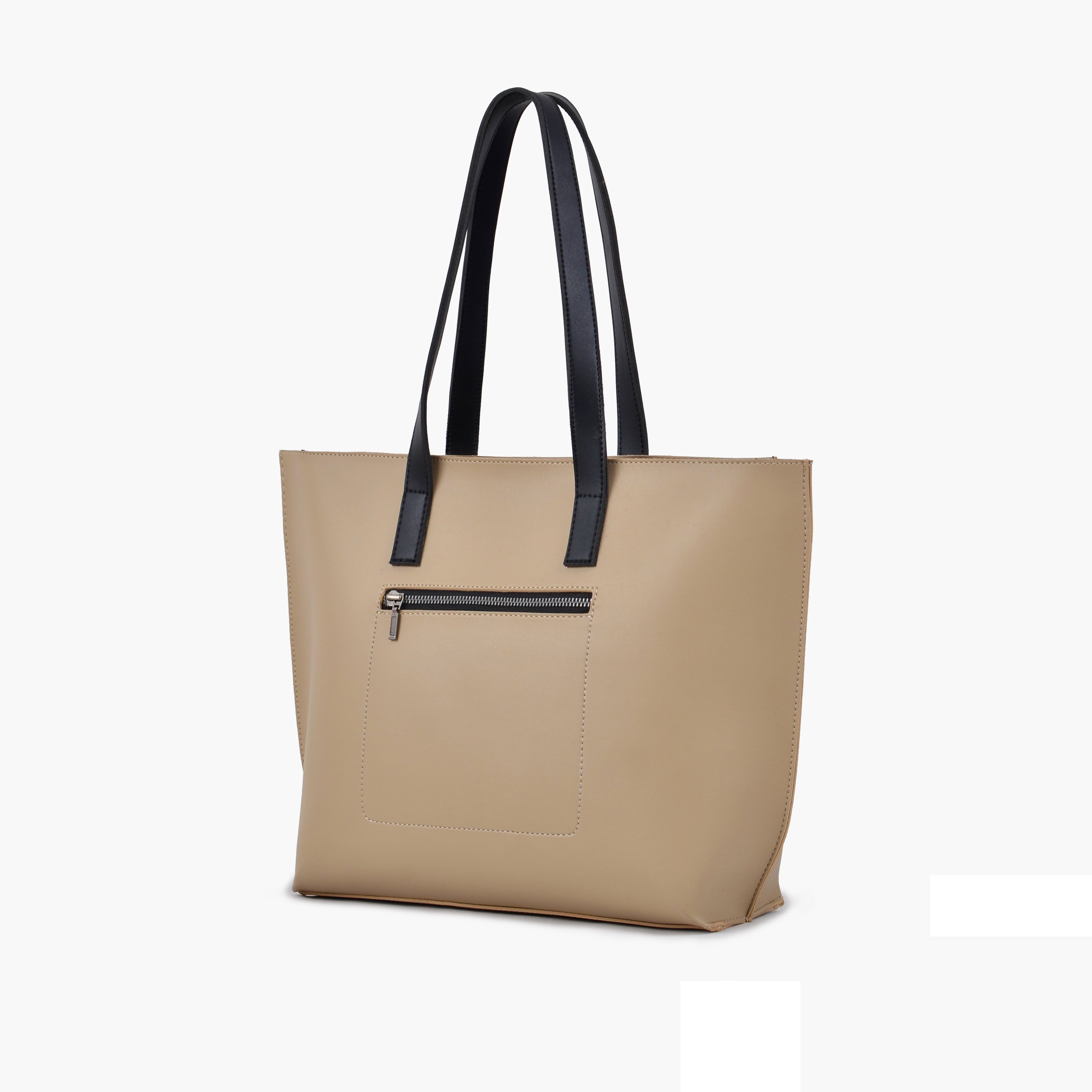 Off-white long handle tote bag