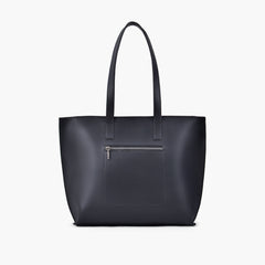 Black long handle tote bag