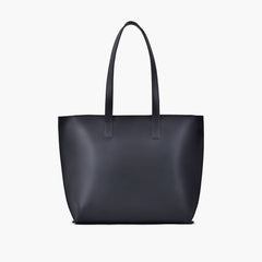 Black long handle tote bag