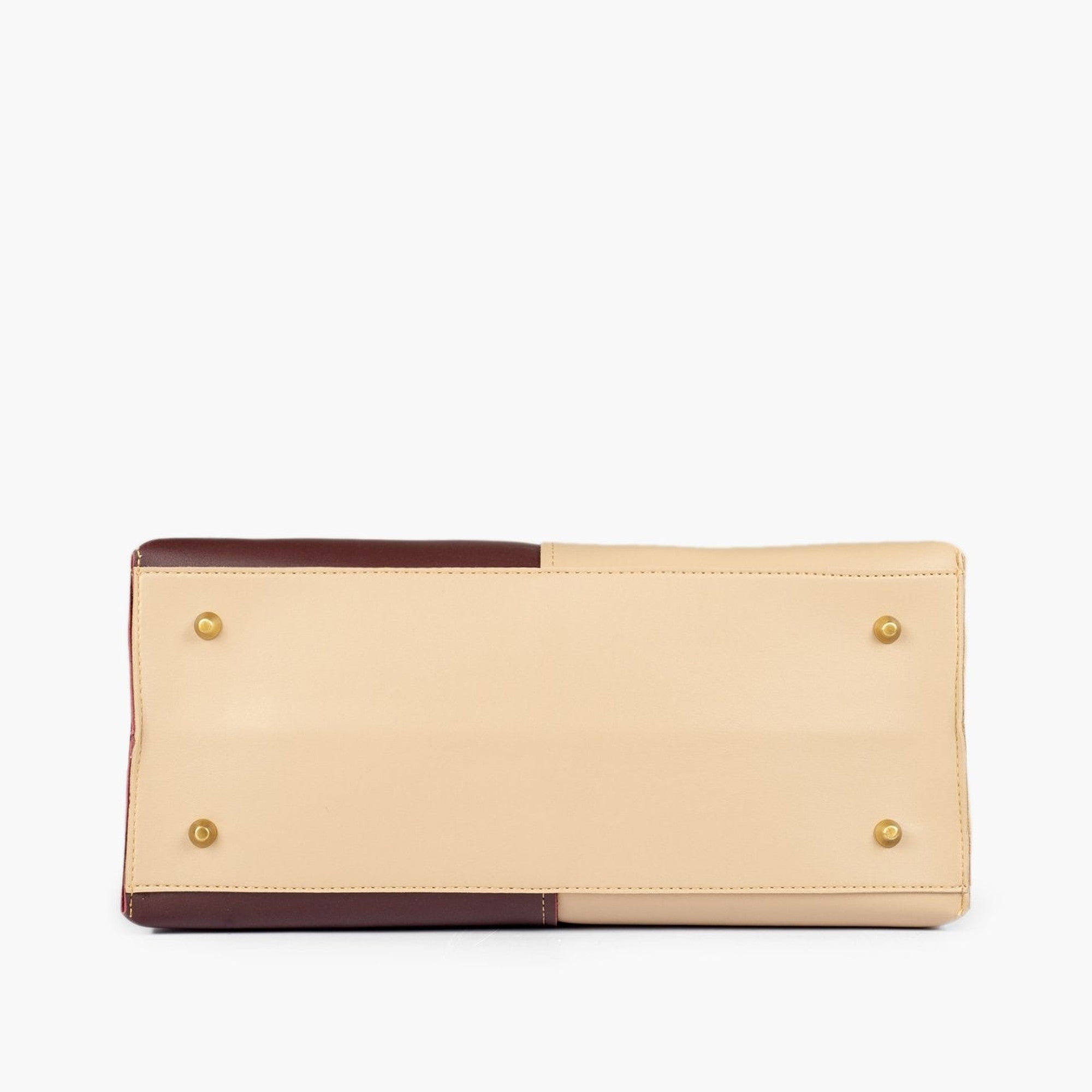Off-white and burgundy over the shoulder tote bag