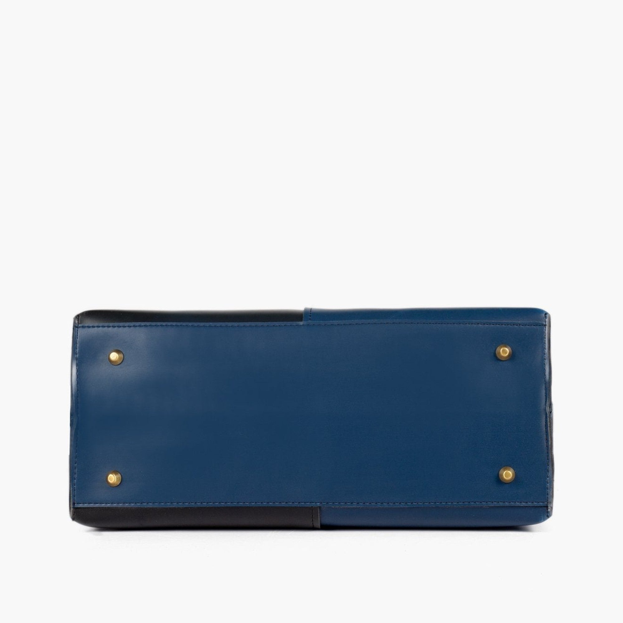 Blue and black over the shoulder tote bag
