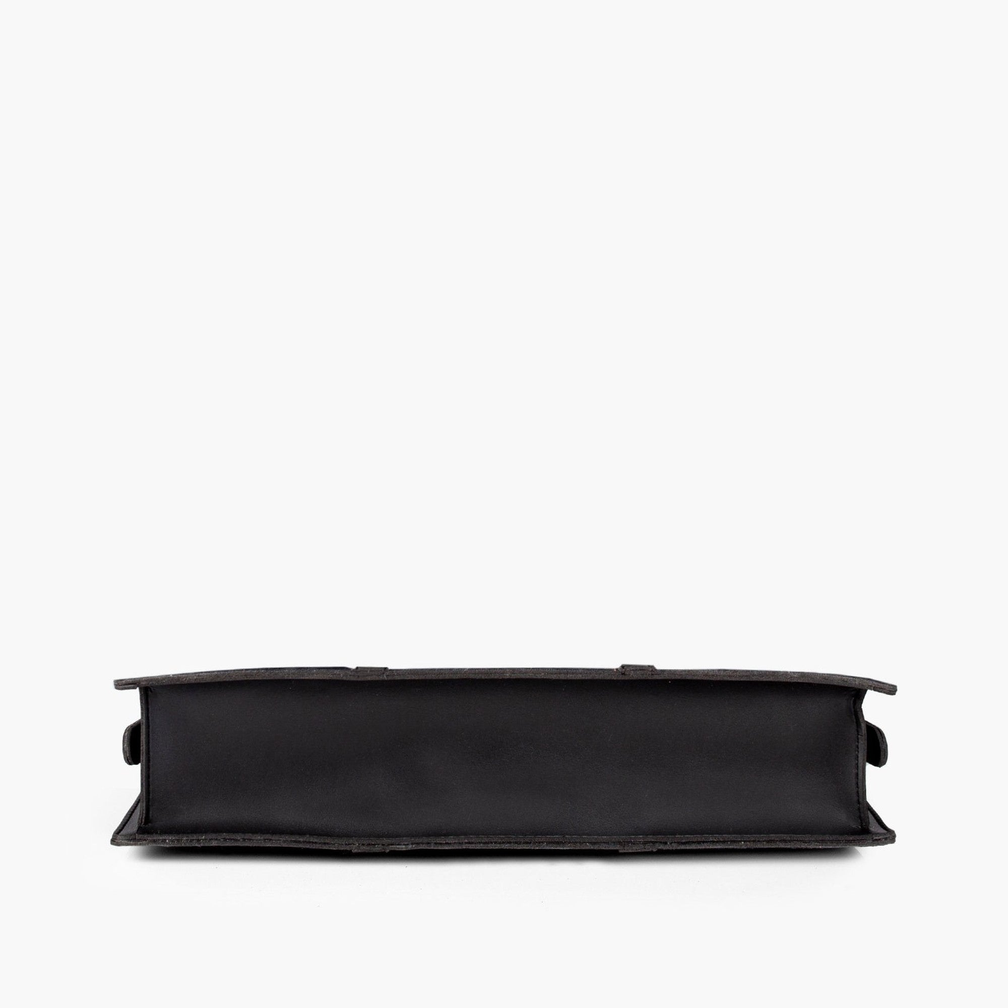 Black suede laptop bag