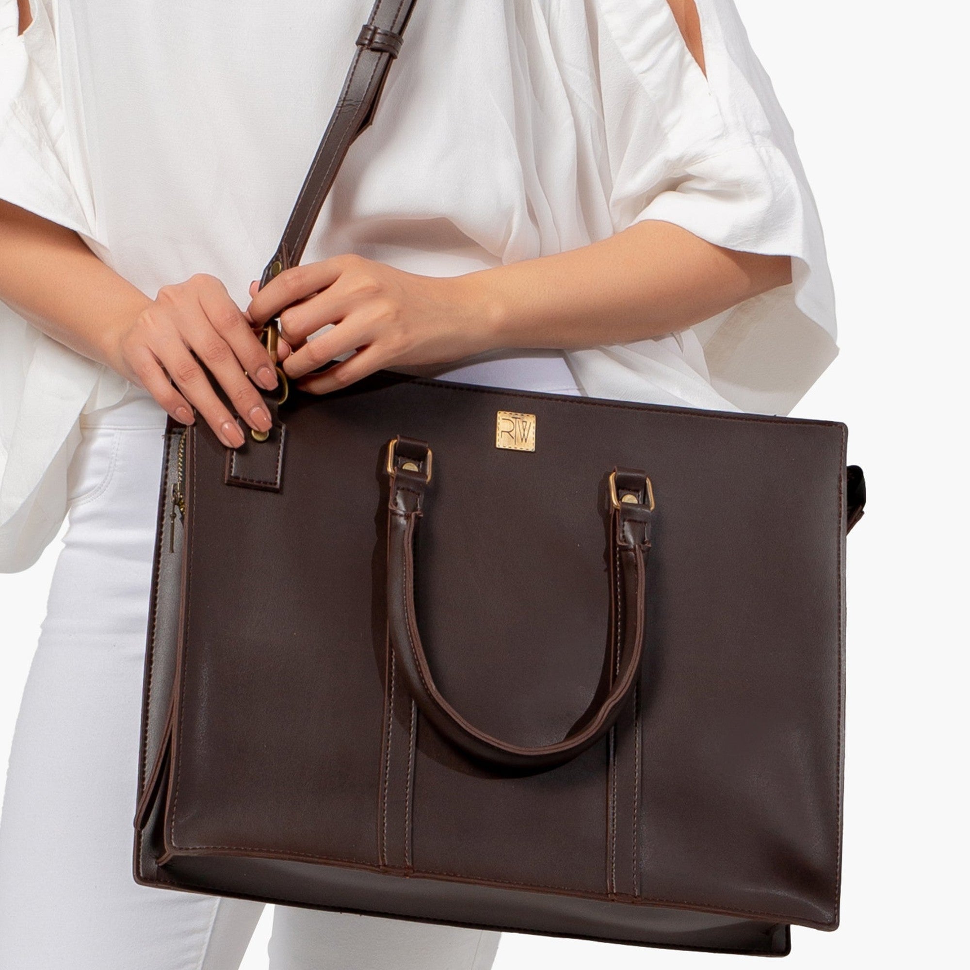 Dark brown laptop bag