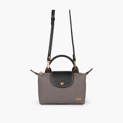 Black denim mini cross-body bag
