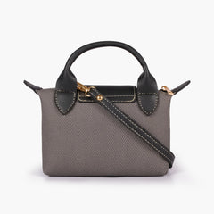 Black denim mini cross-body bag