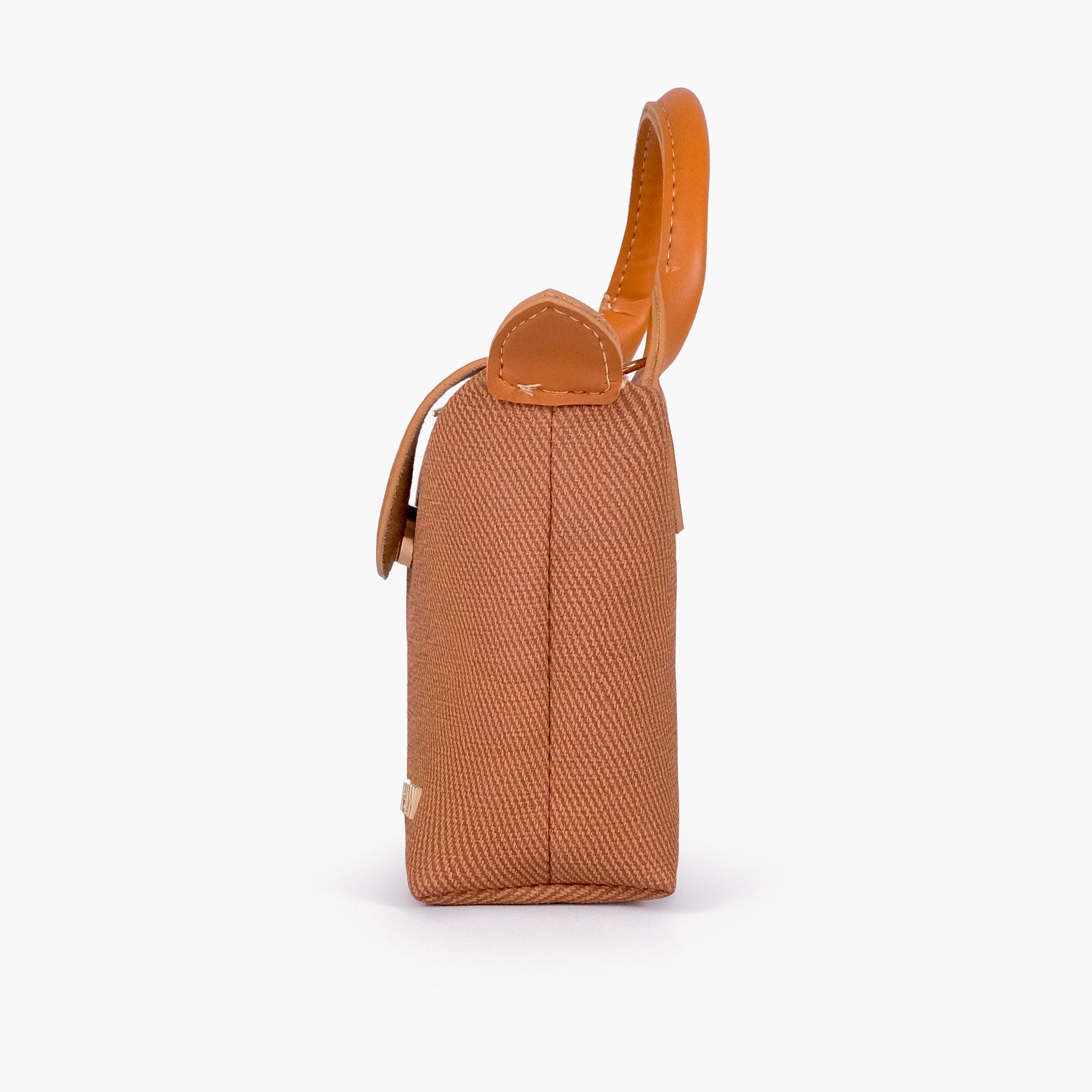 Orange denim mini cross-body bag
